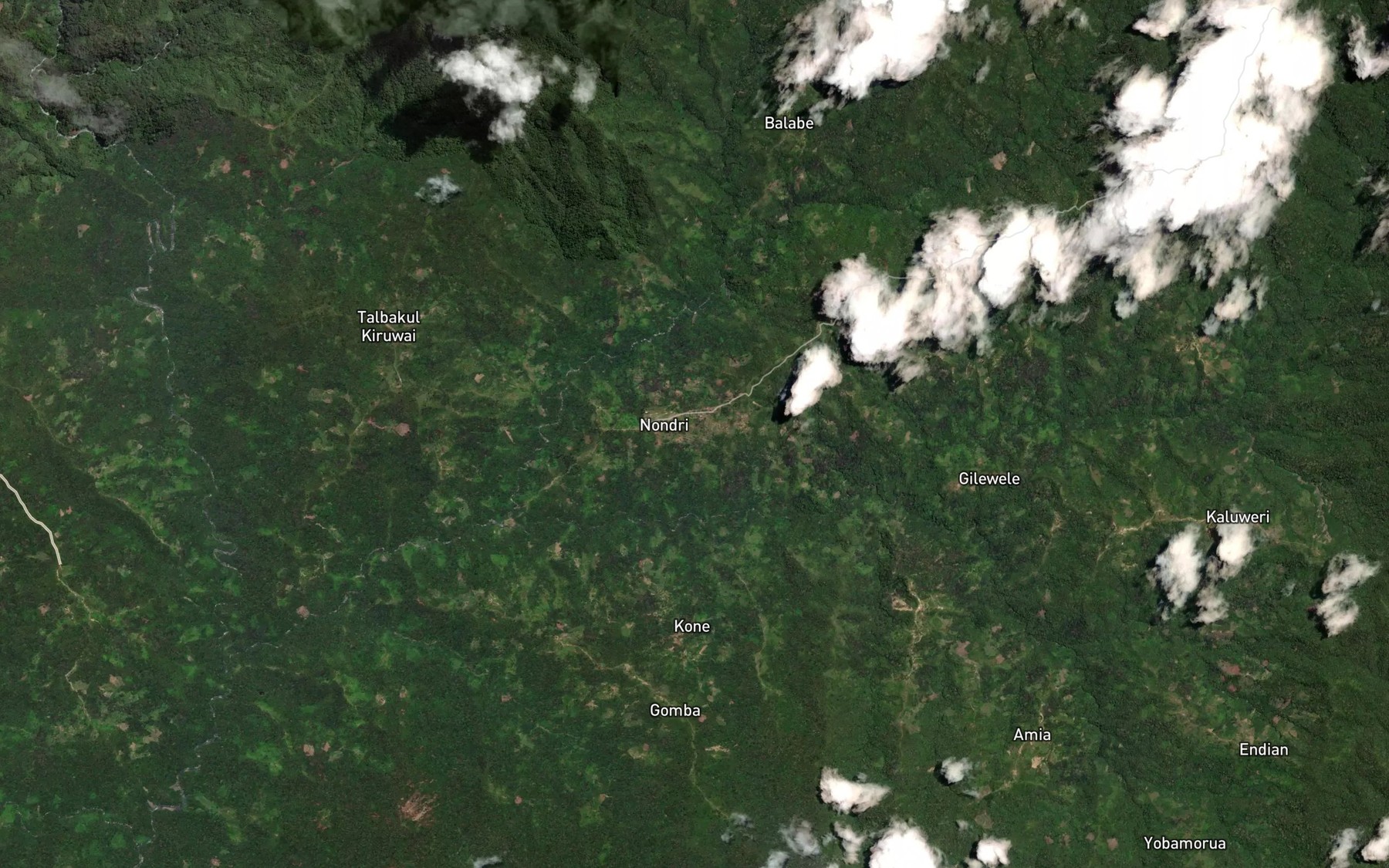 Satellite map of the Girigori Creek
