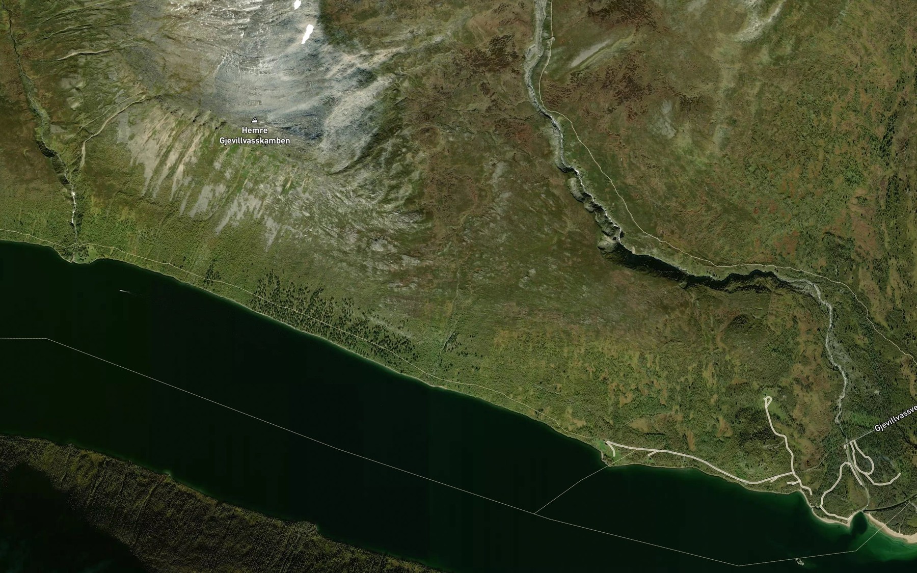 Satellite map of the Brandeggbekken