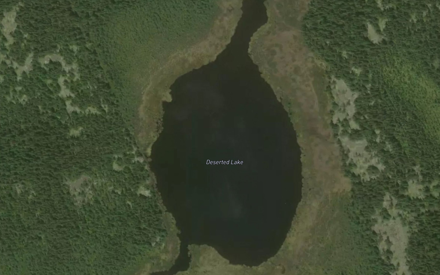 Satellite map of the Deserted Lake