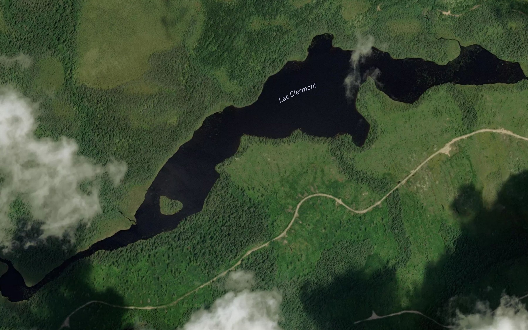 Satellite map of the Lac Clermont