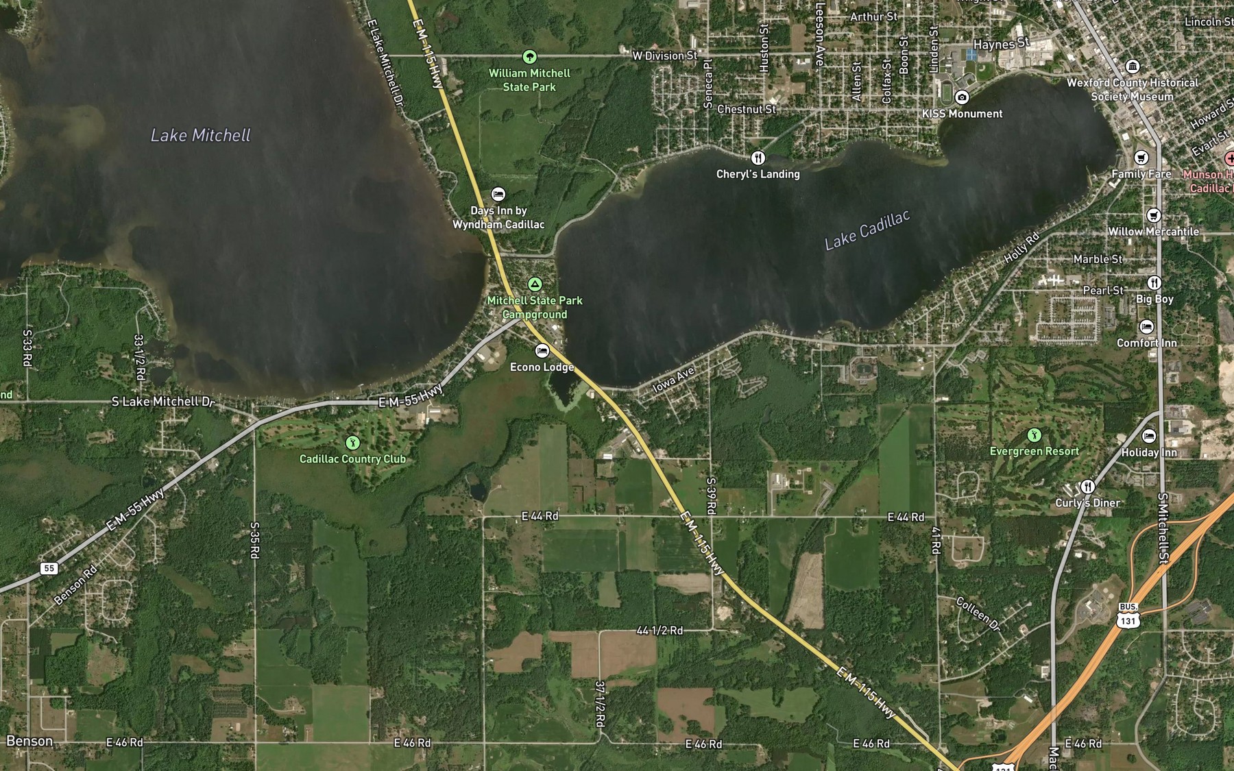 Satellite map of the Spot 7