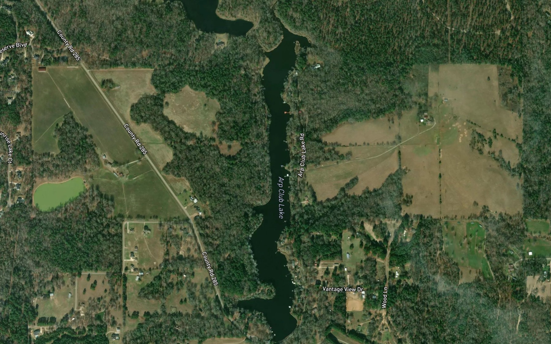 Satellite map of the Arp Club Lake