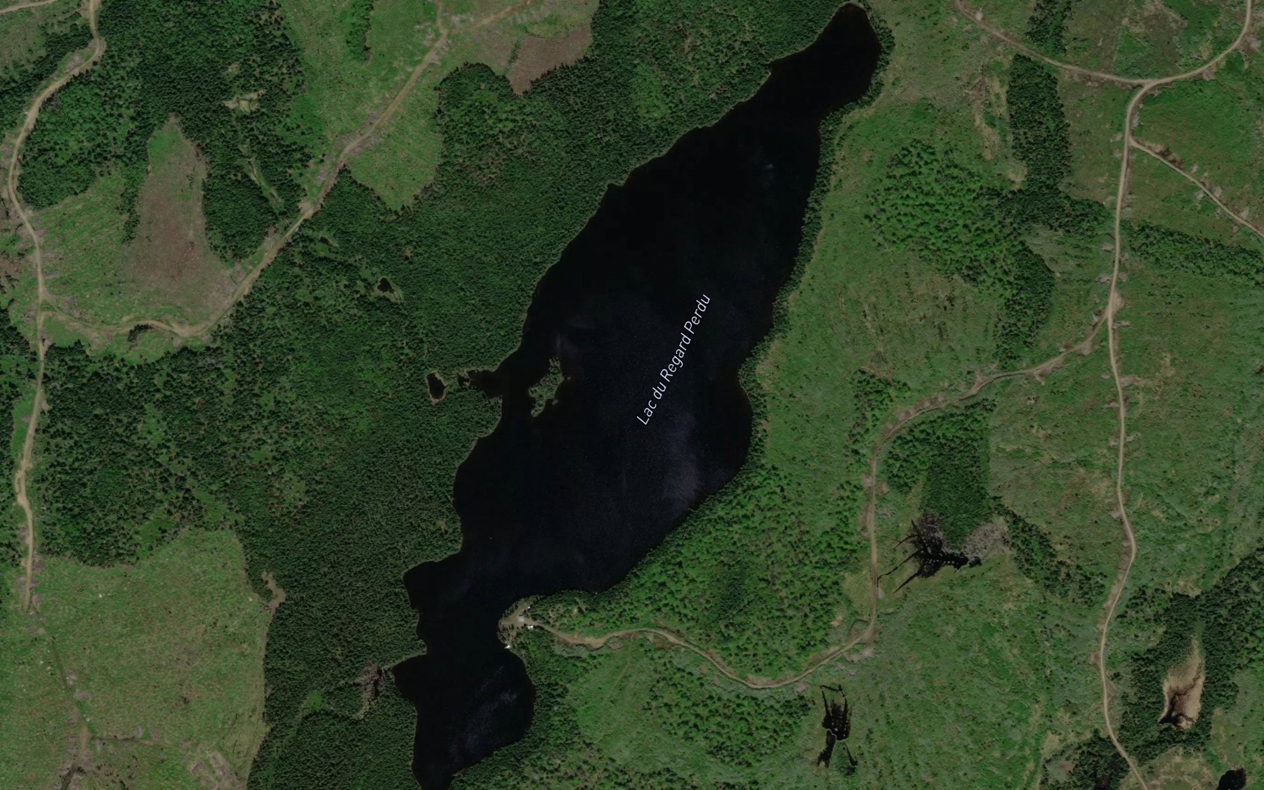 Satellite map of the Lac du Regard Perdu