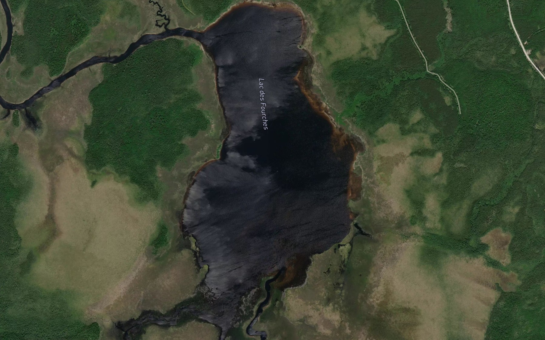 Satellite map of the Lac des Fourches