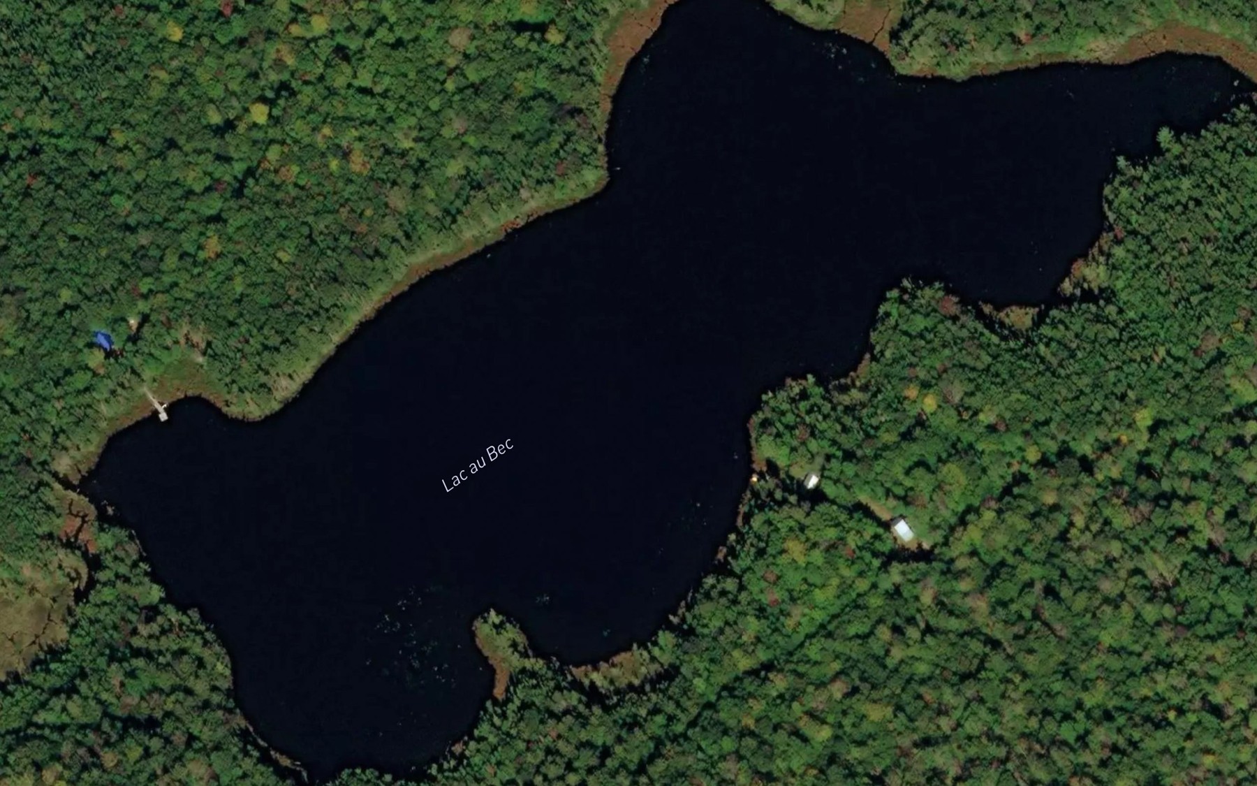 Satellite map of the Lac au Bec
