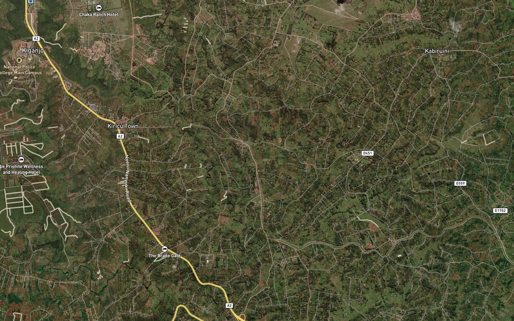 Satellite map of the Kariumbaini