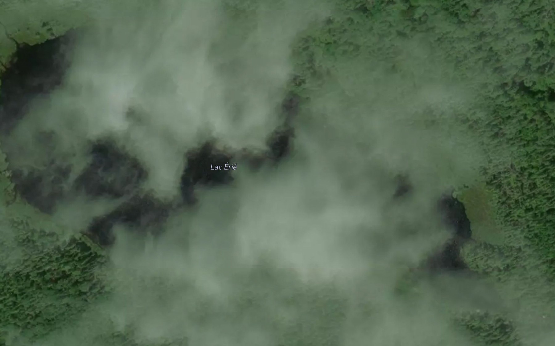 Satellite map of the Lac Erie