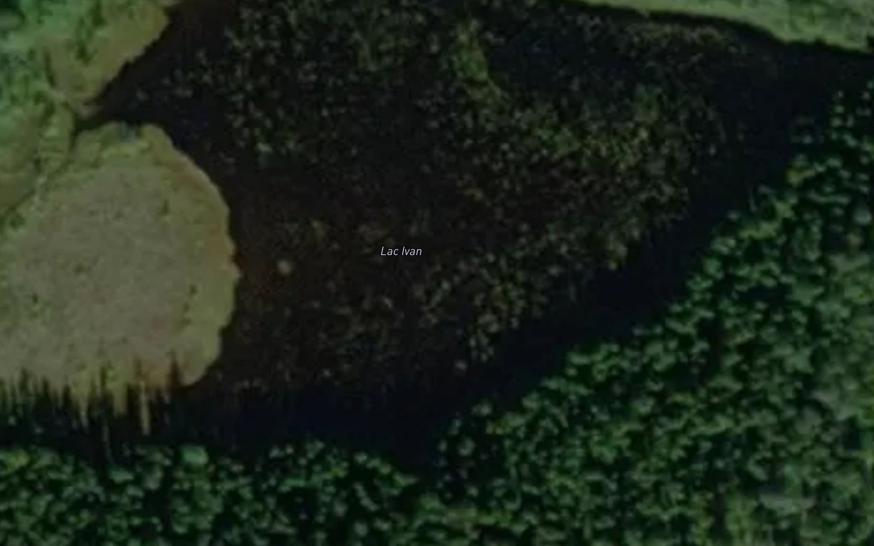 Satellite map of the Lac Ivan