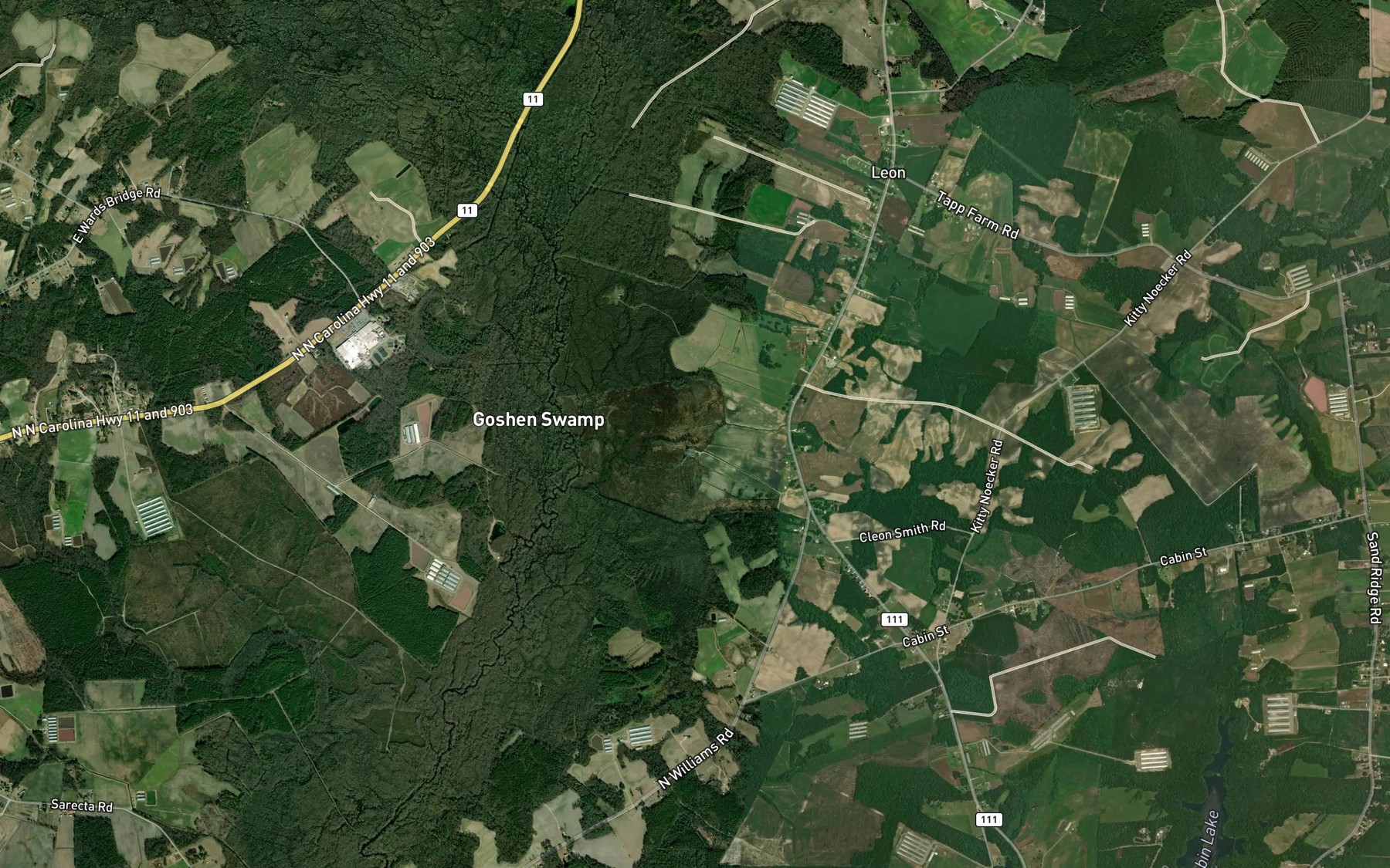 Satellite map of the Tandam Branch