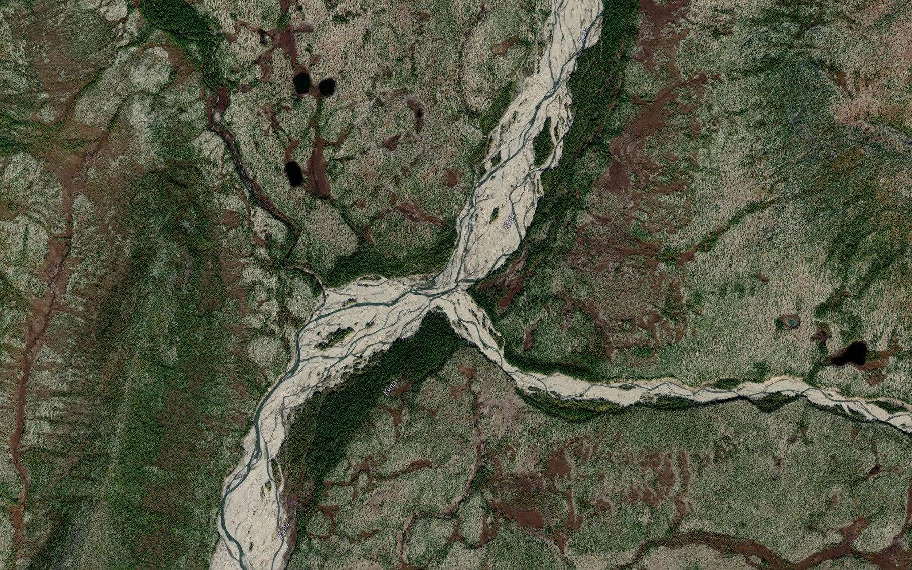 Satellite map of the Magnitnyy