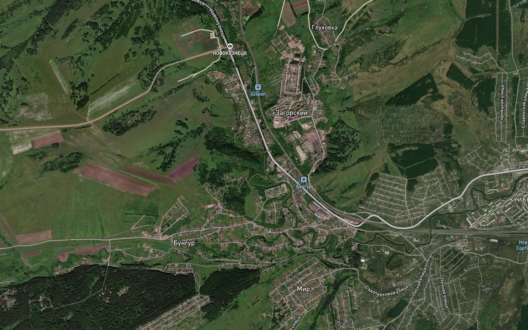 Satellite map of the Sharap