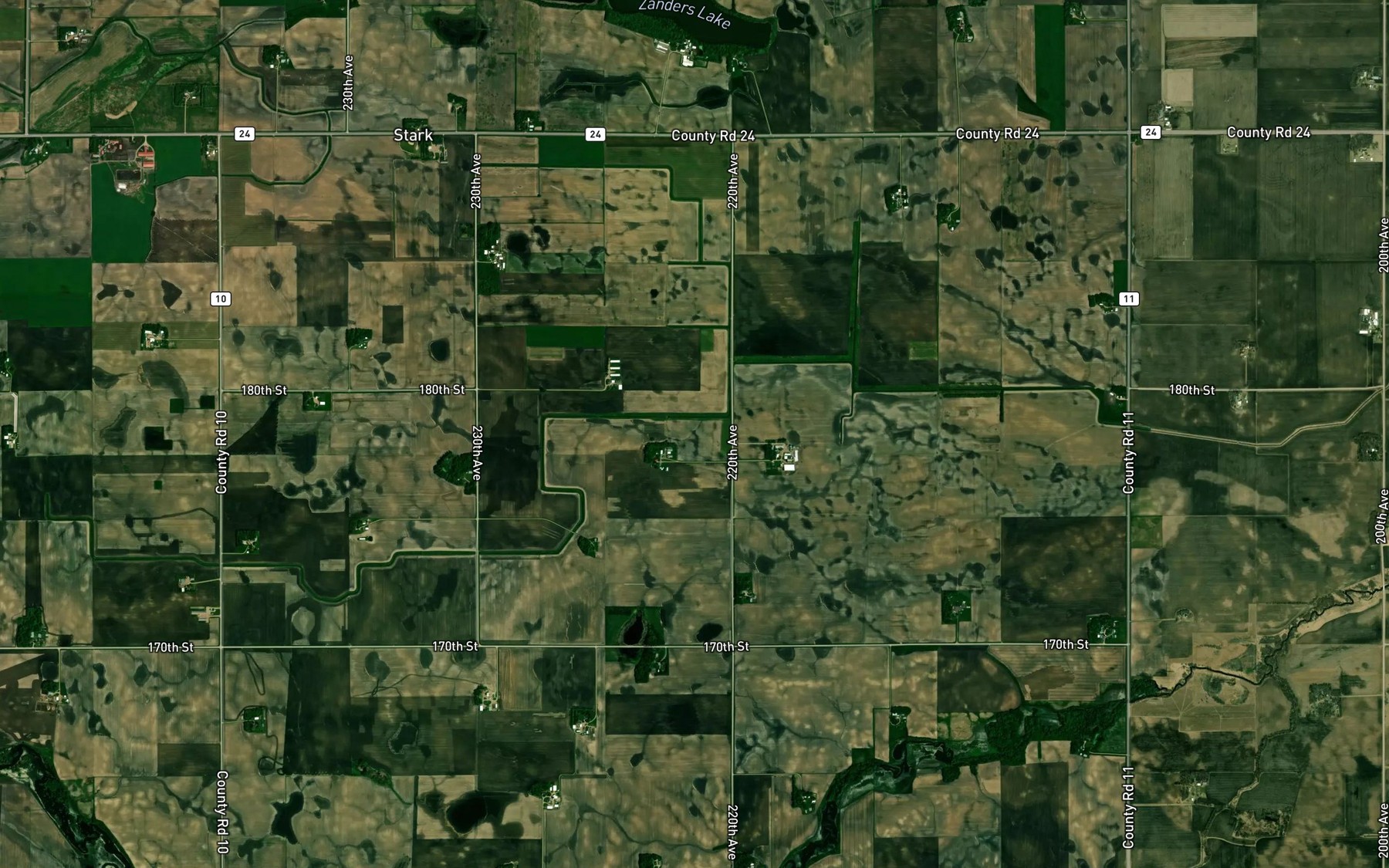 Satellite map of the County Ditch Number Eleven