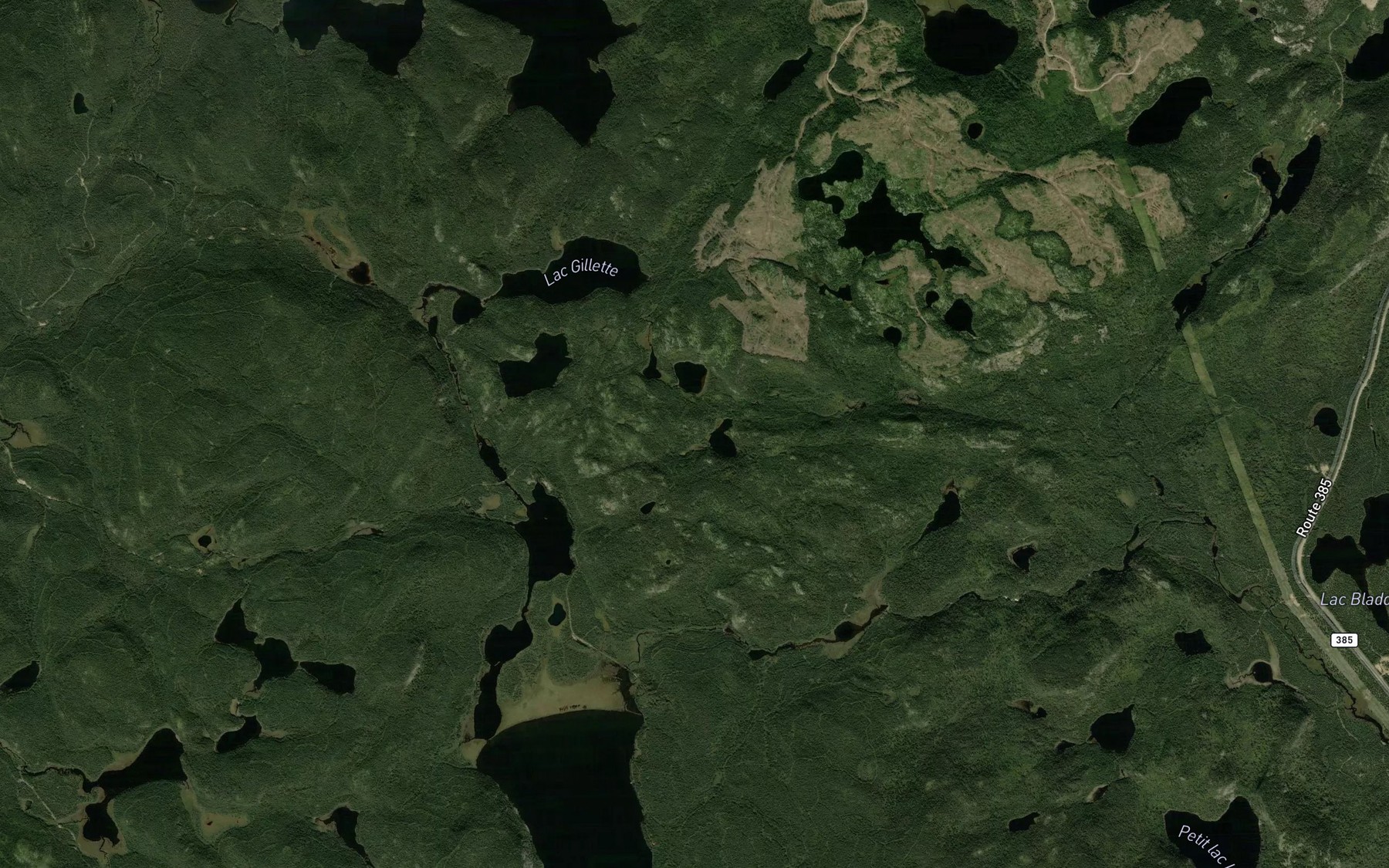 Satellite map of the Lac Tito