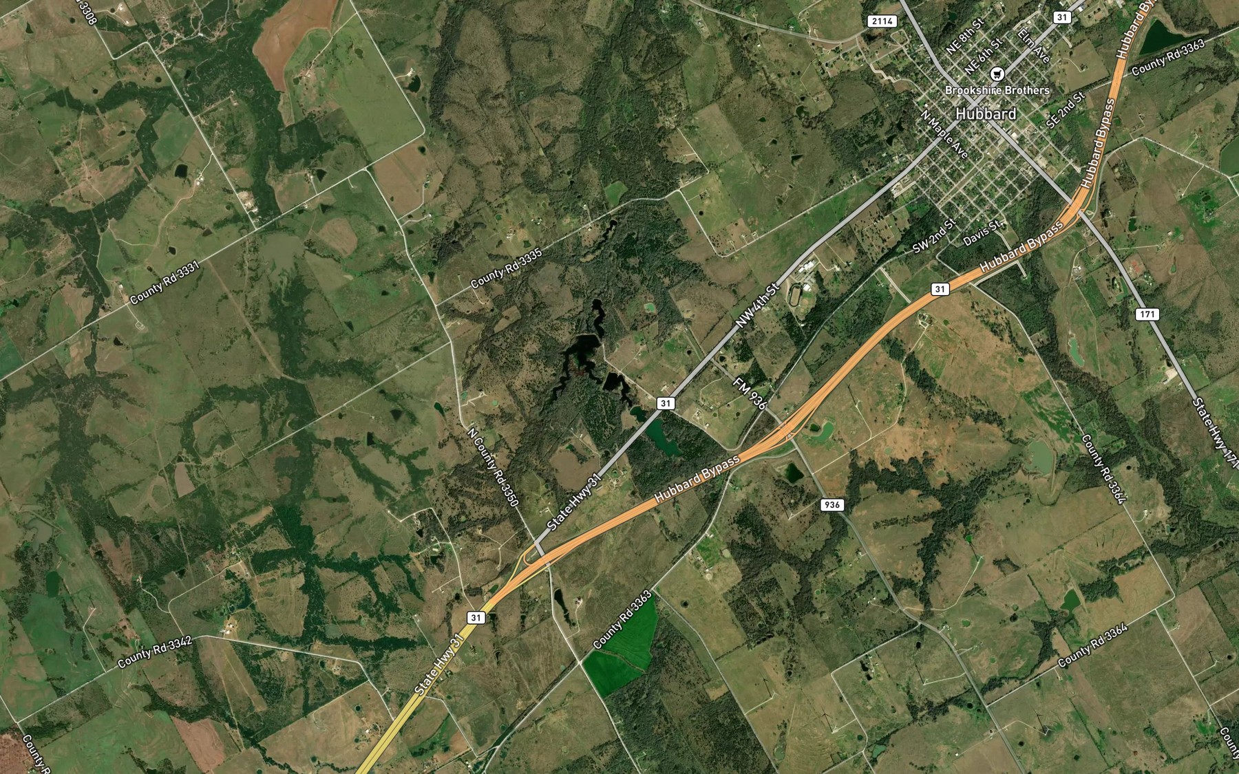 Satellite map of the Hubbard Lake Number 3