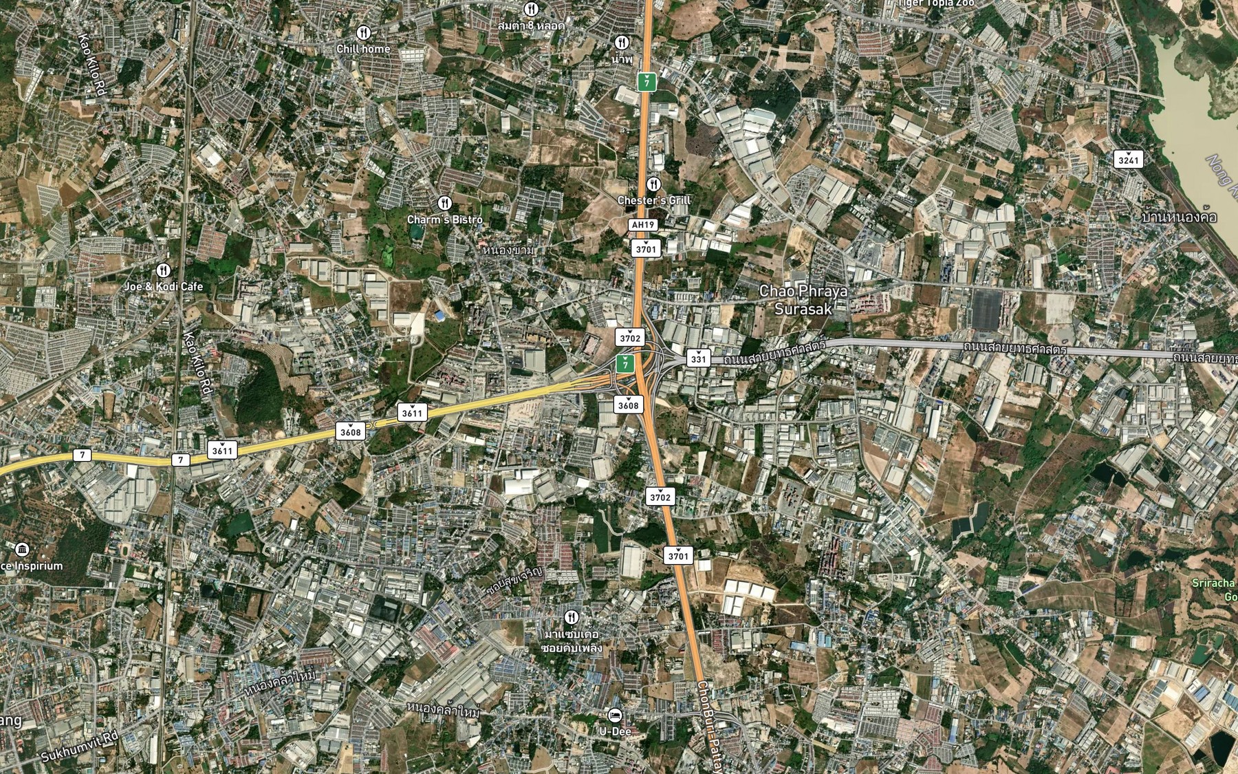 Satellite map of the Nong Samet Daeng