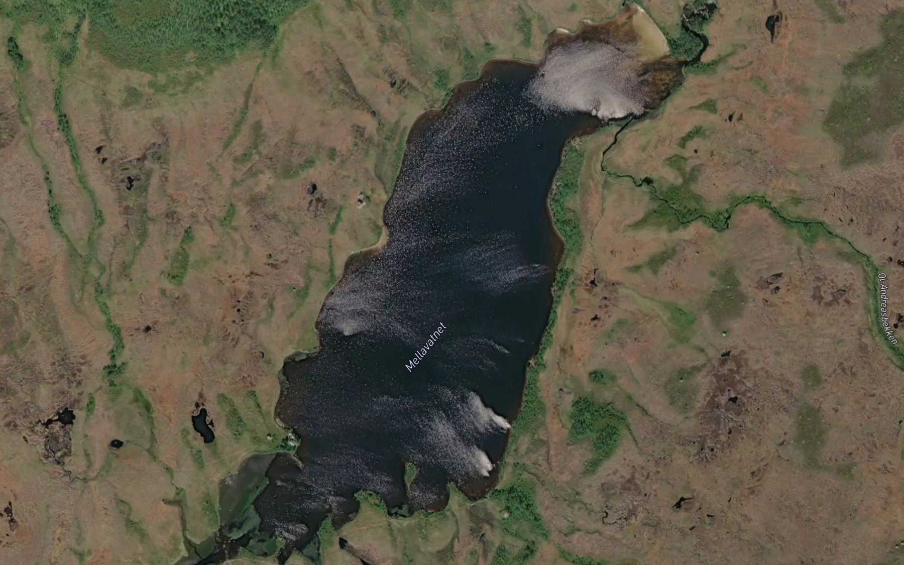 Satellite map of the Mellomvatnet