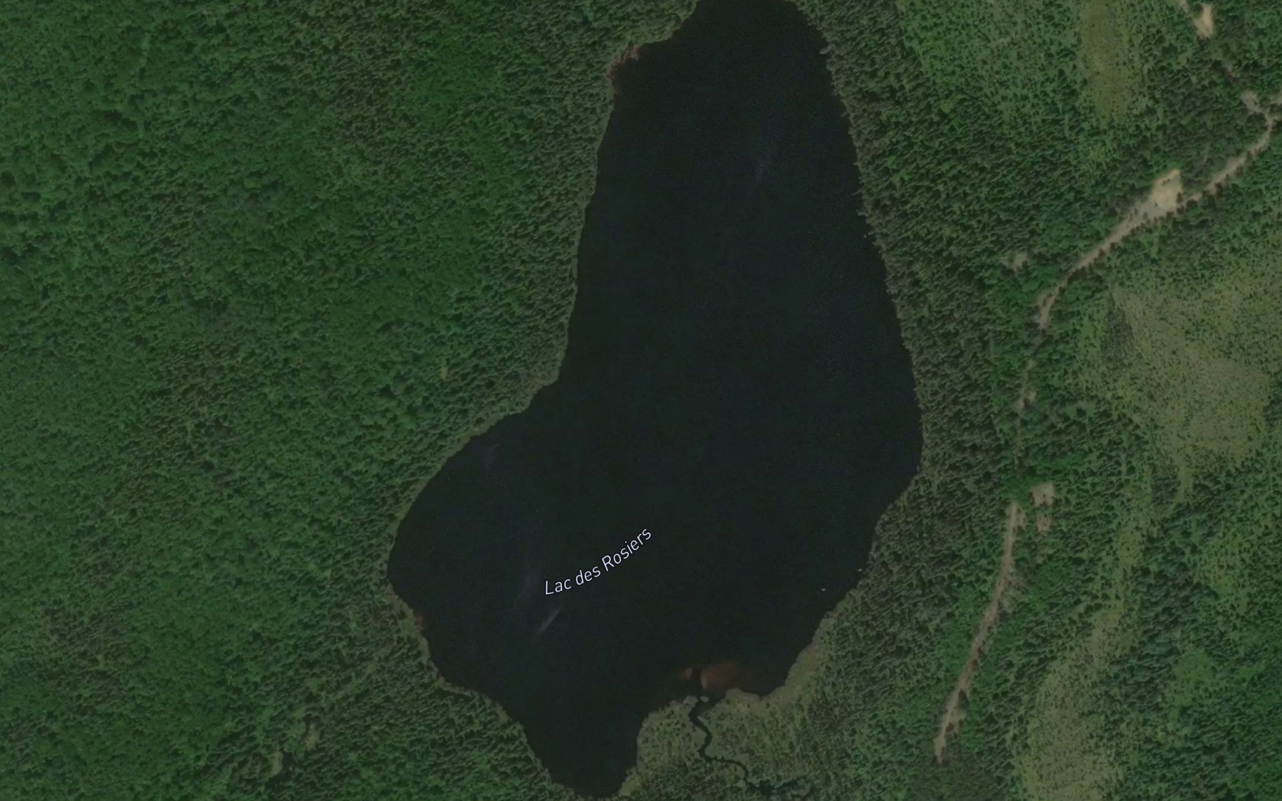 Satellite map of the Lac des Rosiers