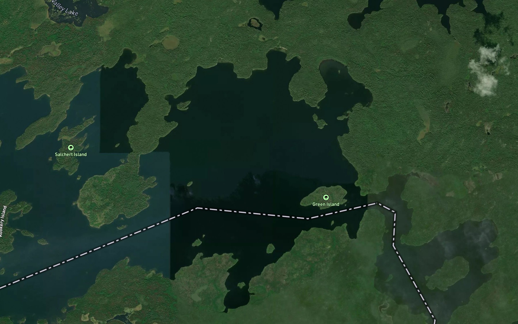Satellite map of the Bayley Bay
