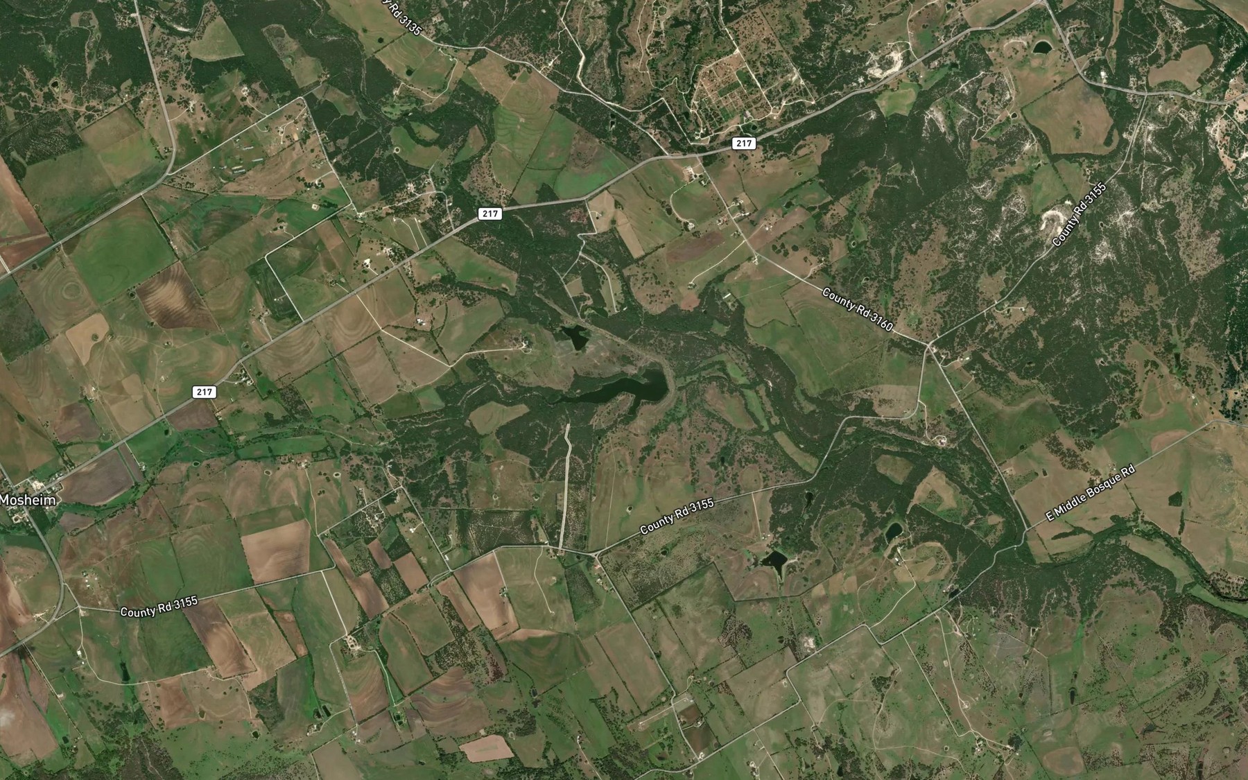 Satellite map of the Soil Conservation Service Site 2 Reservoir