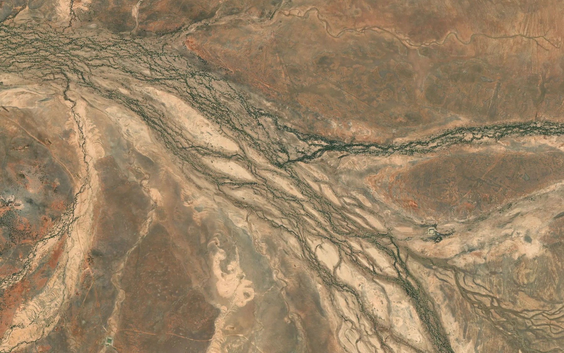 Satellite map of the Coonaberry Creek