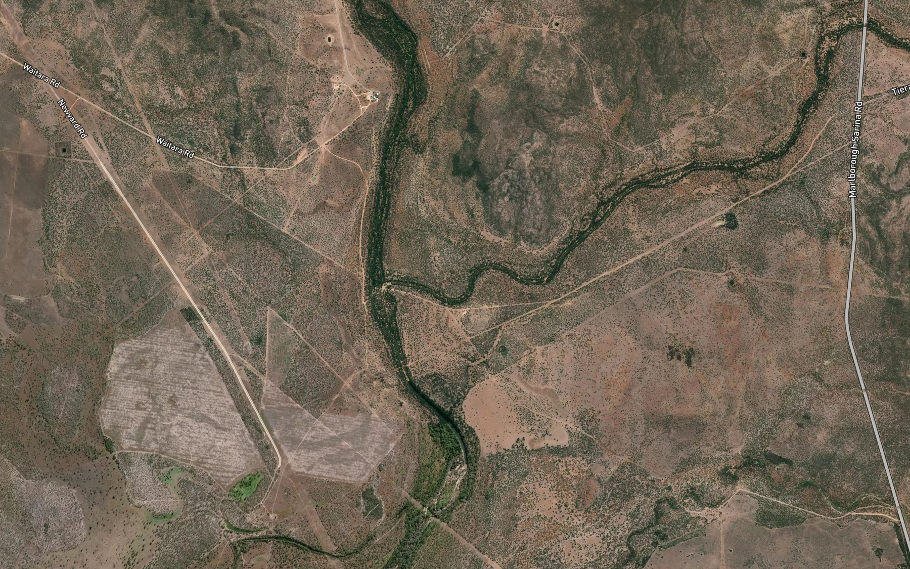 Satellite map of the Boothill Creek