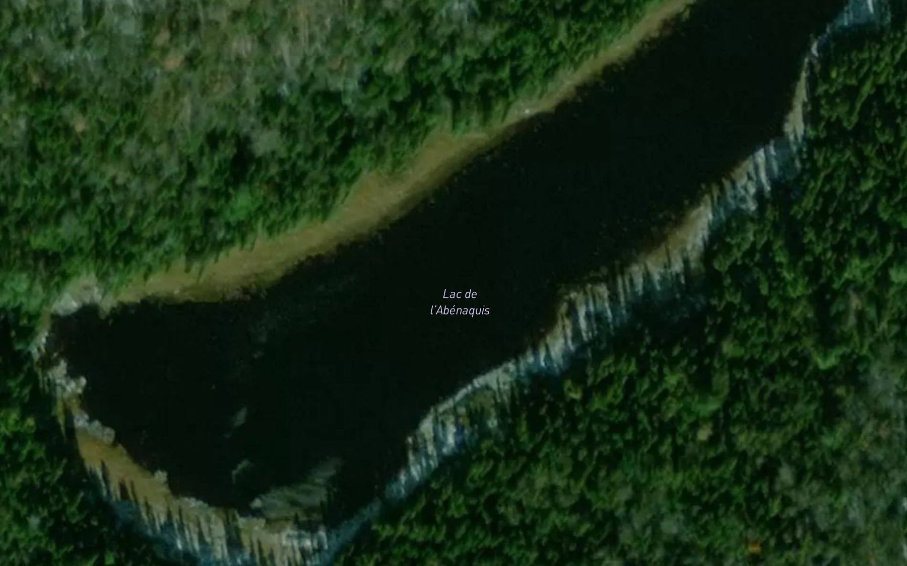 Satellite map of the Lac de l'Abenaquis