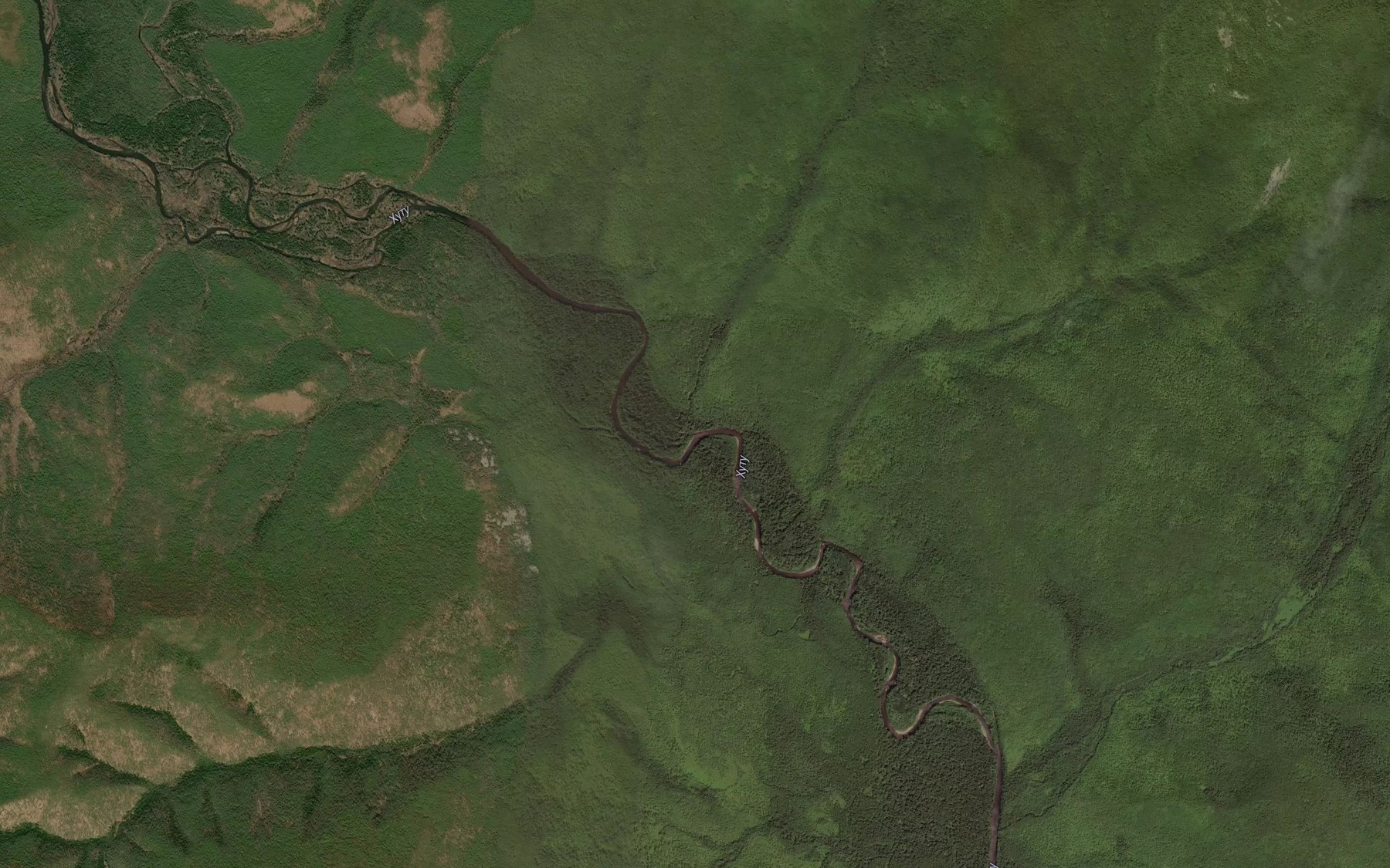 Satellite map of the Kiyey