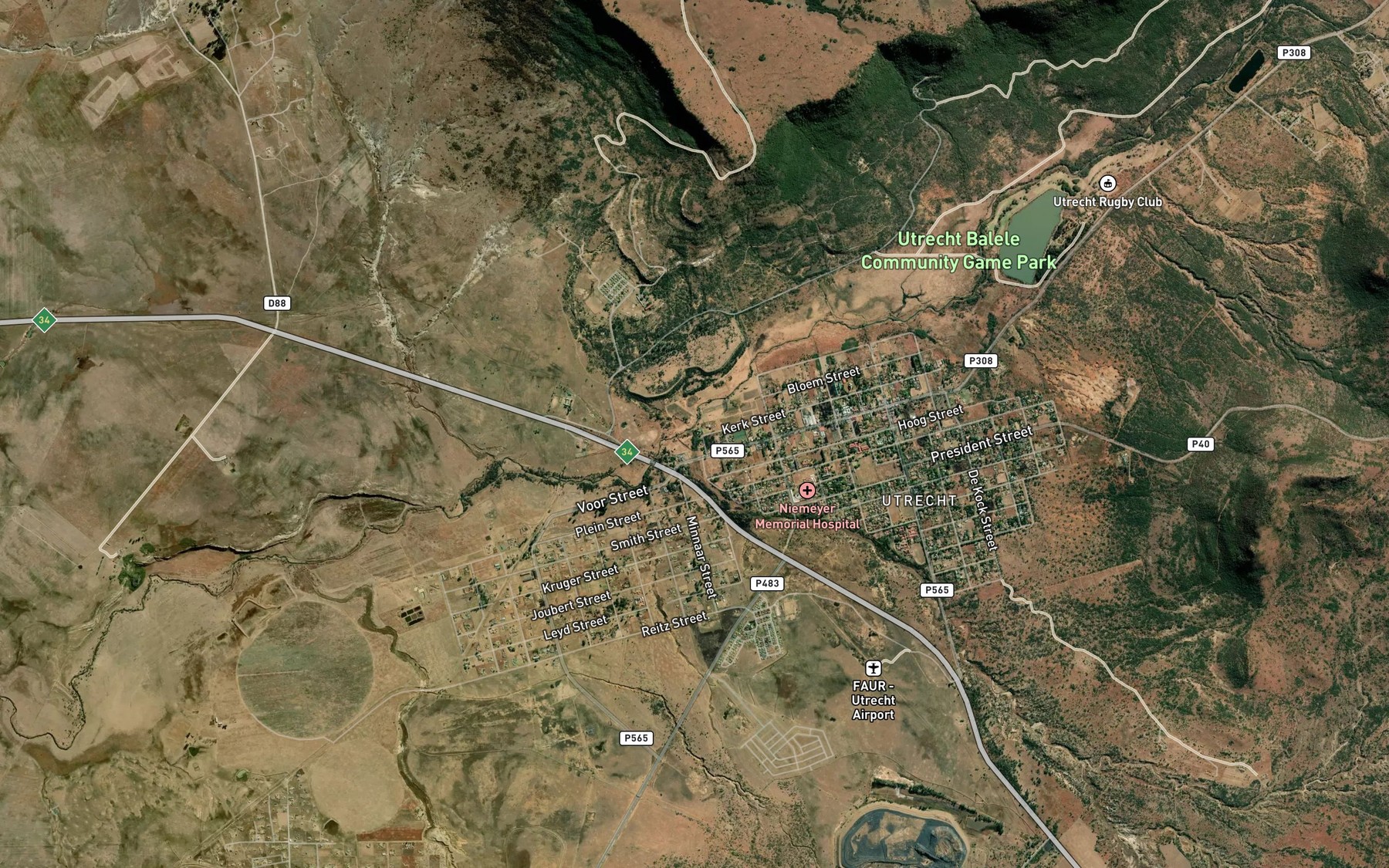 Satellite map of the Sandspruit
