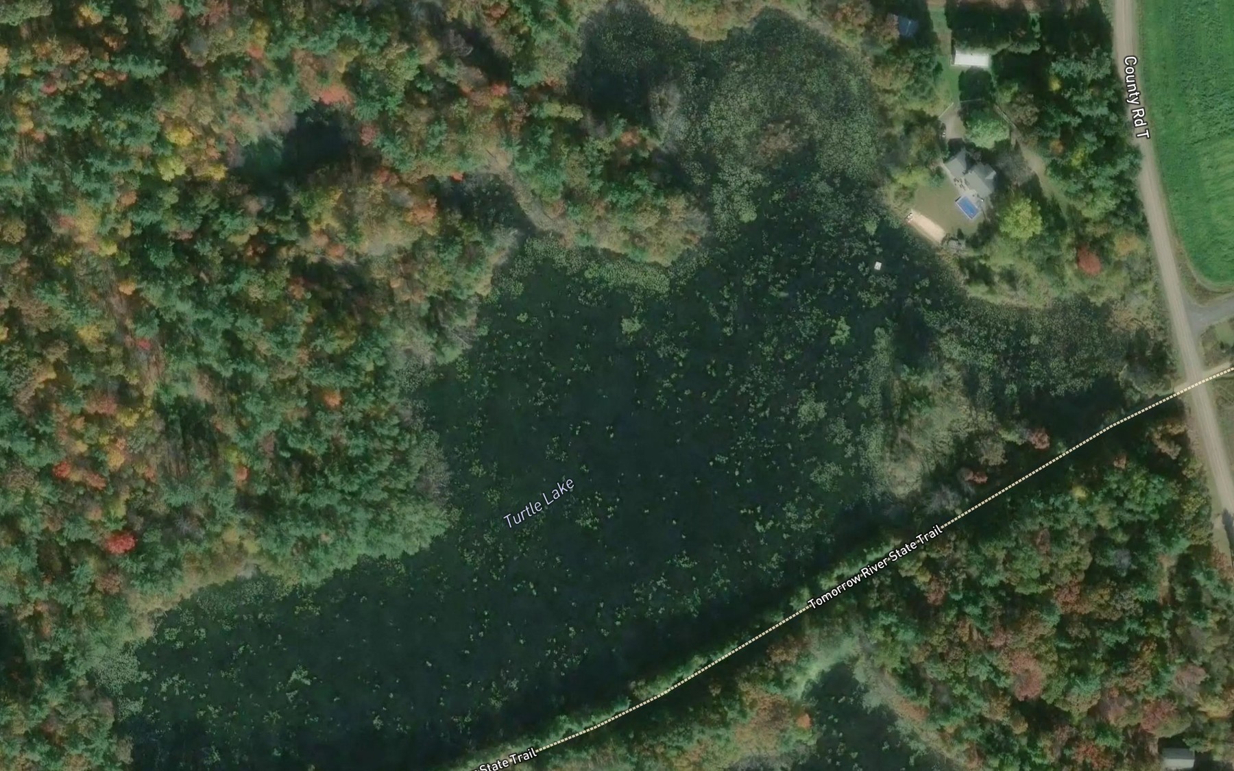 Satellite map of the Turtle Lake
