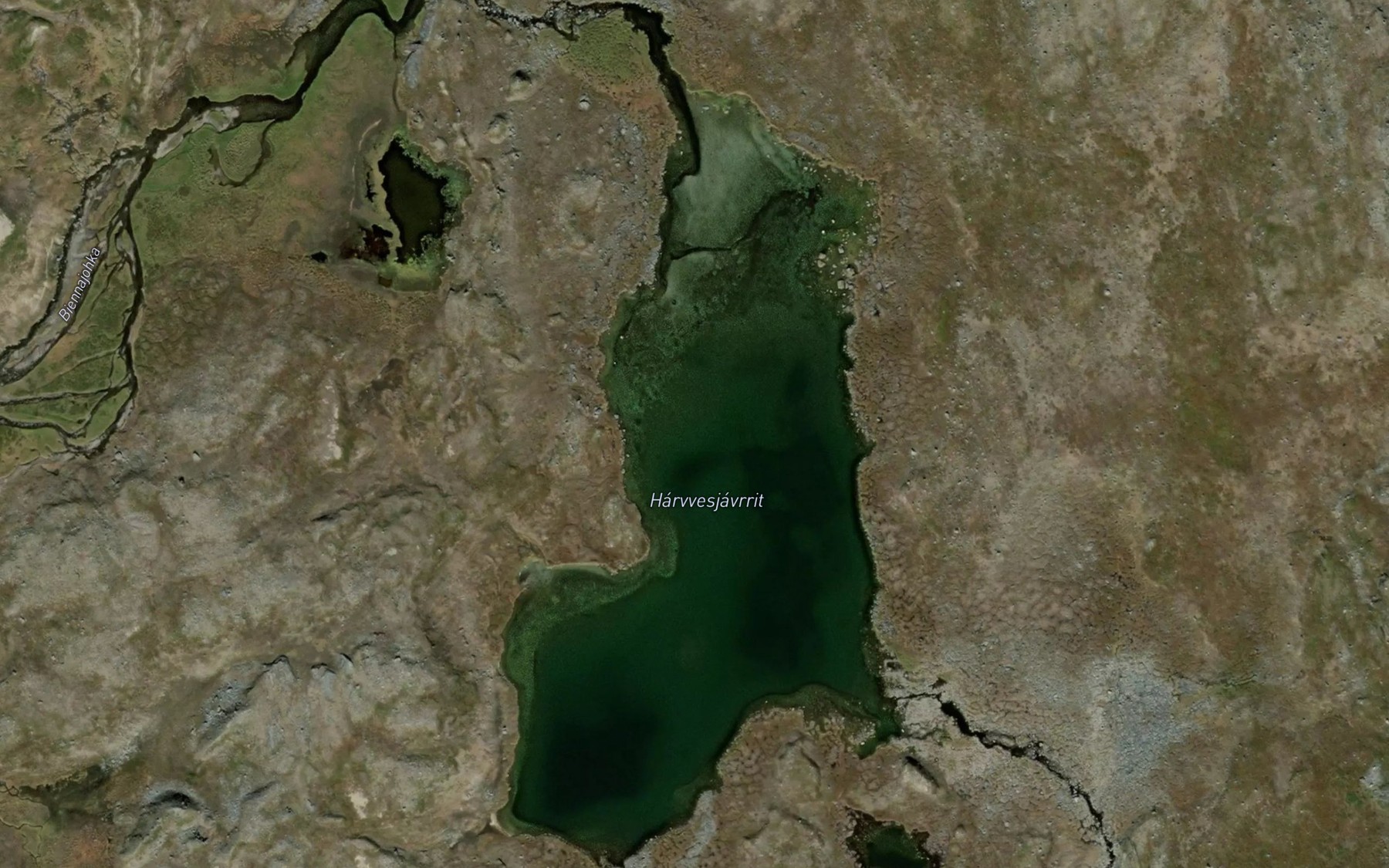 Satellite map of the Harvesjavrit