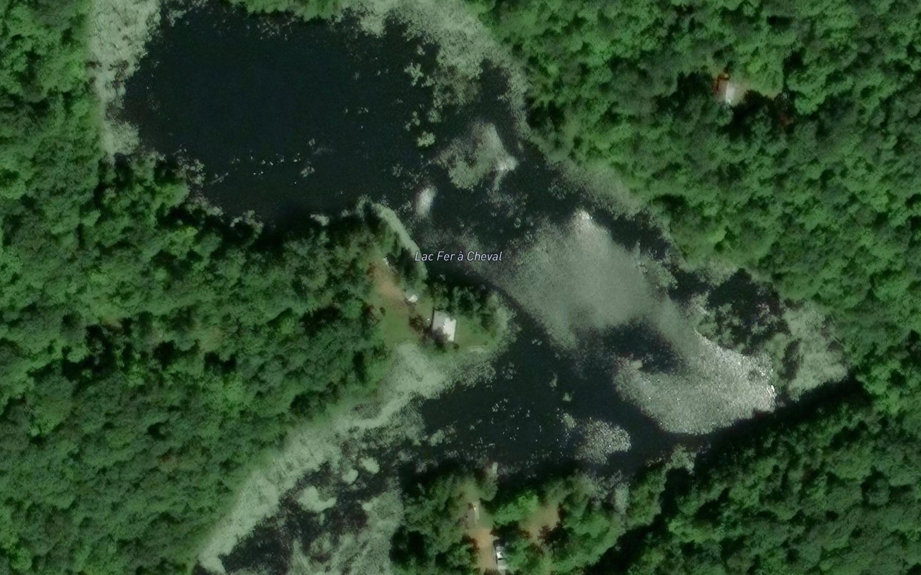 Satellite map of the Lac Fer a Cheval