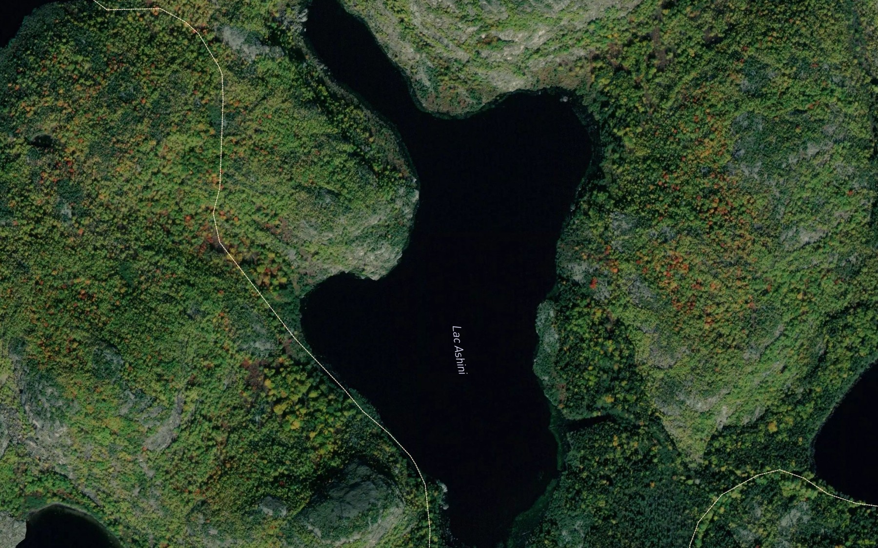 Satellite map of the Lac Ashini