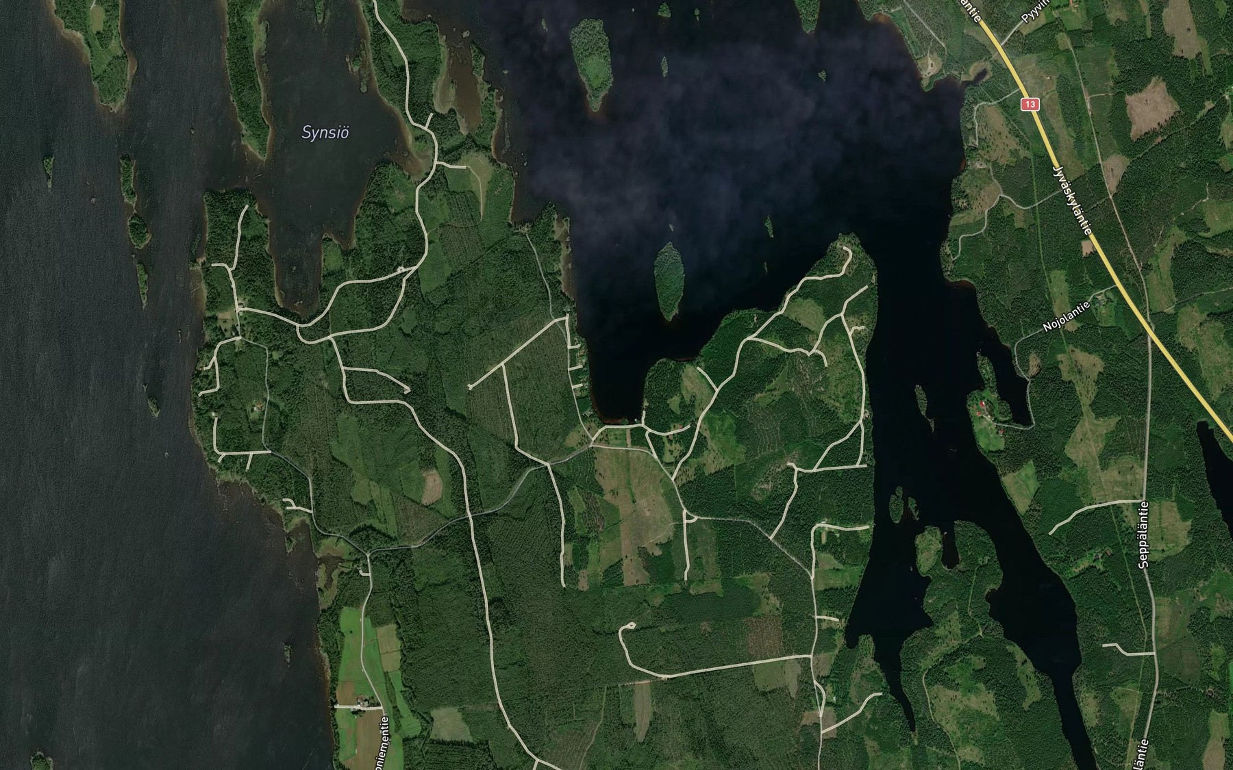 Satellite map of the Metaslahti