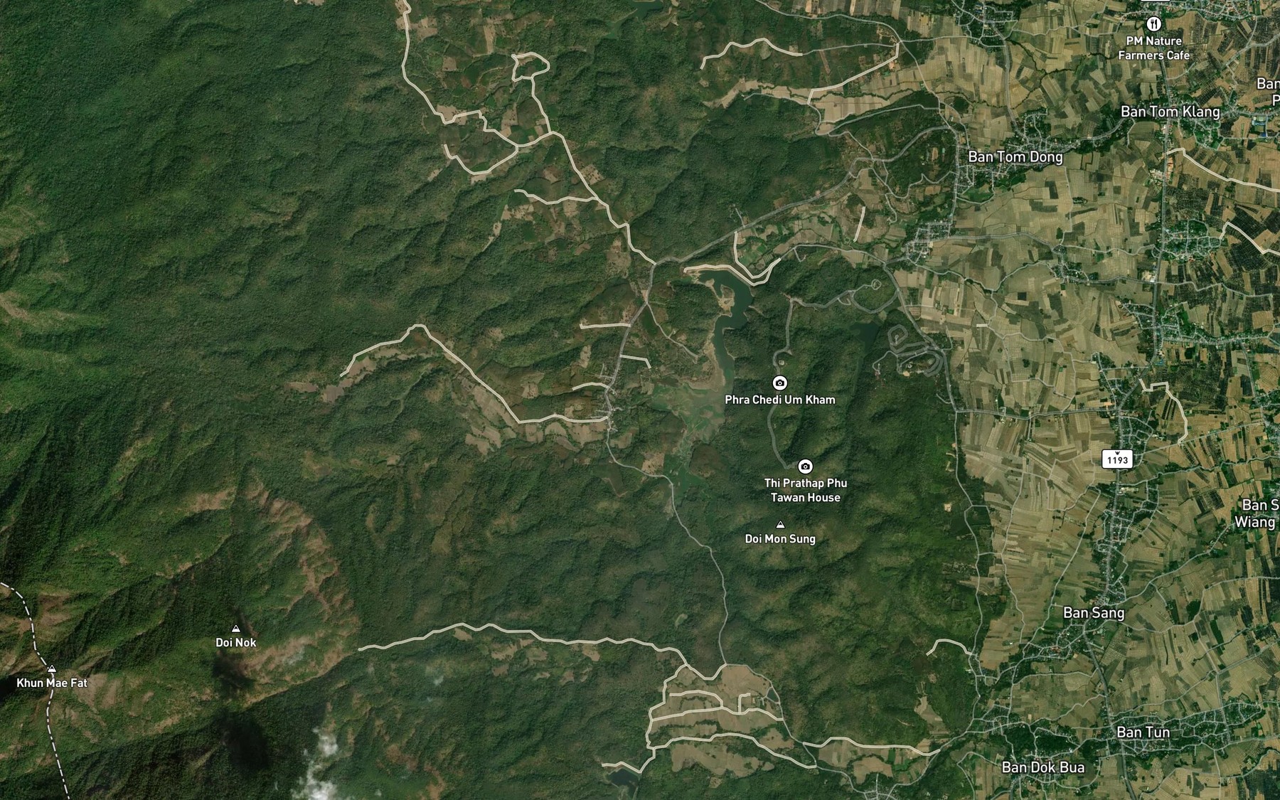 Satellite map of the Huai Mae Tom