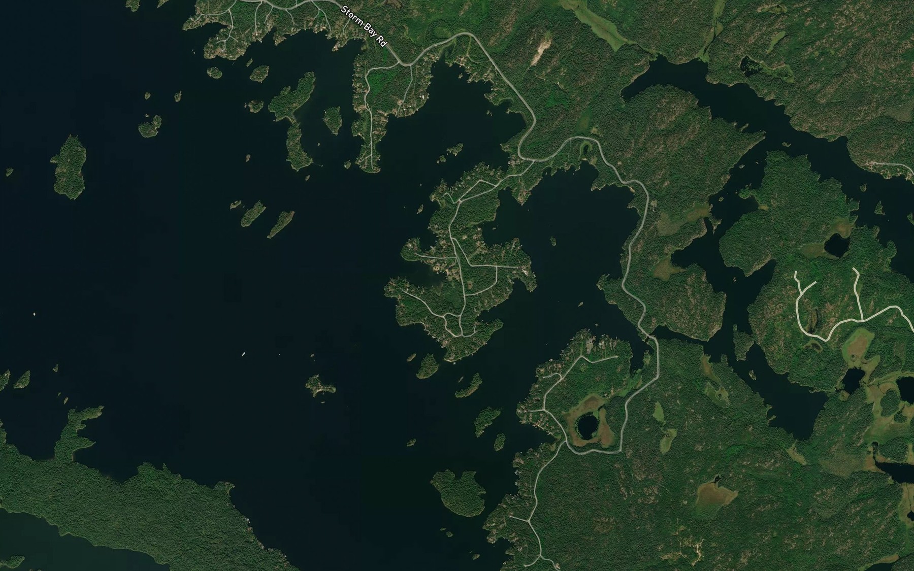 Satellite map of the Storm Bay