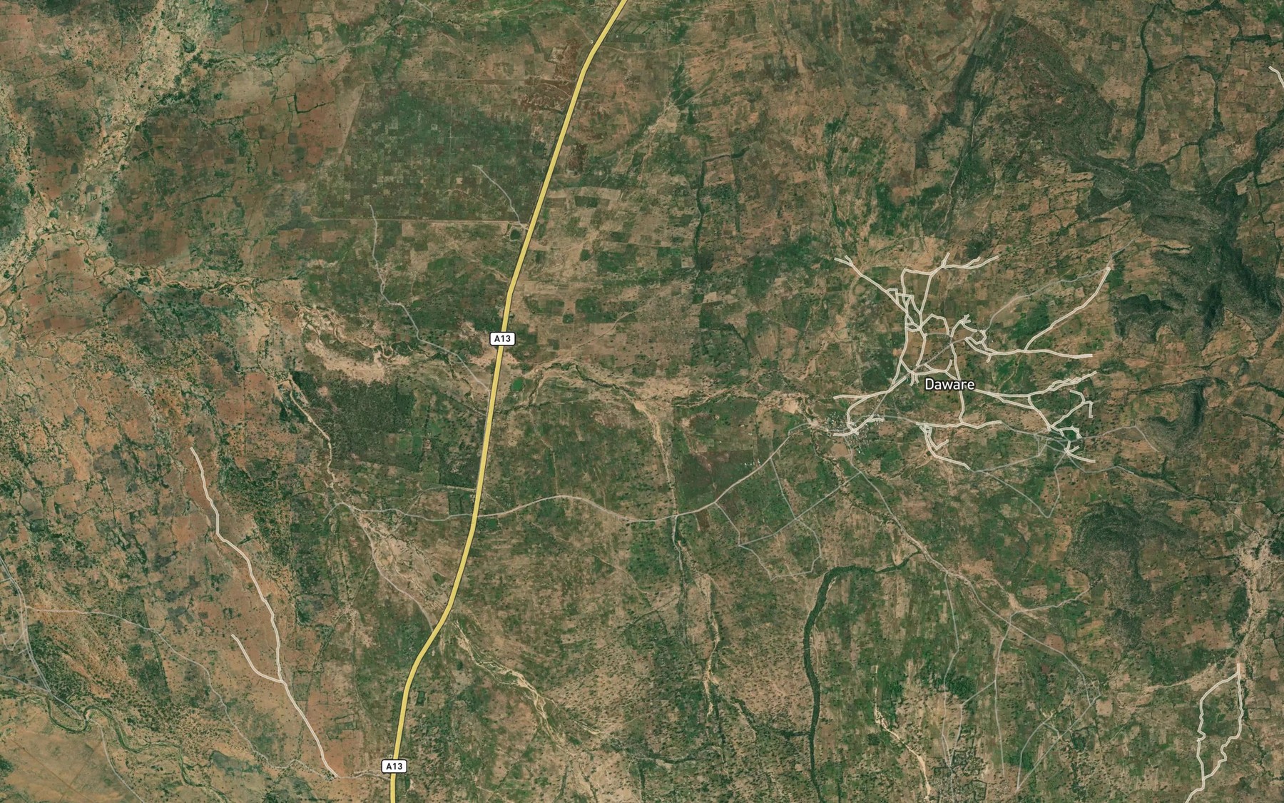 Satellite map of the Mayo Maitari