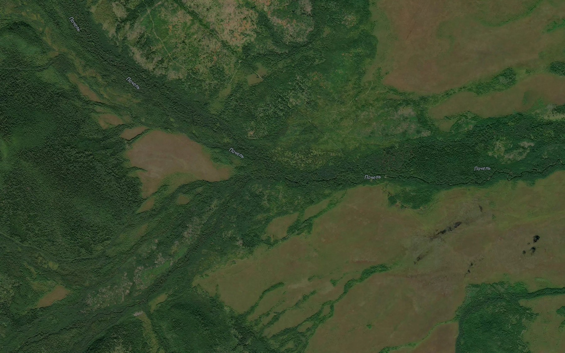 Satellite map of the Kamennyy