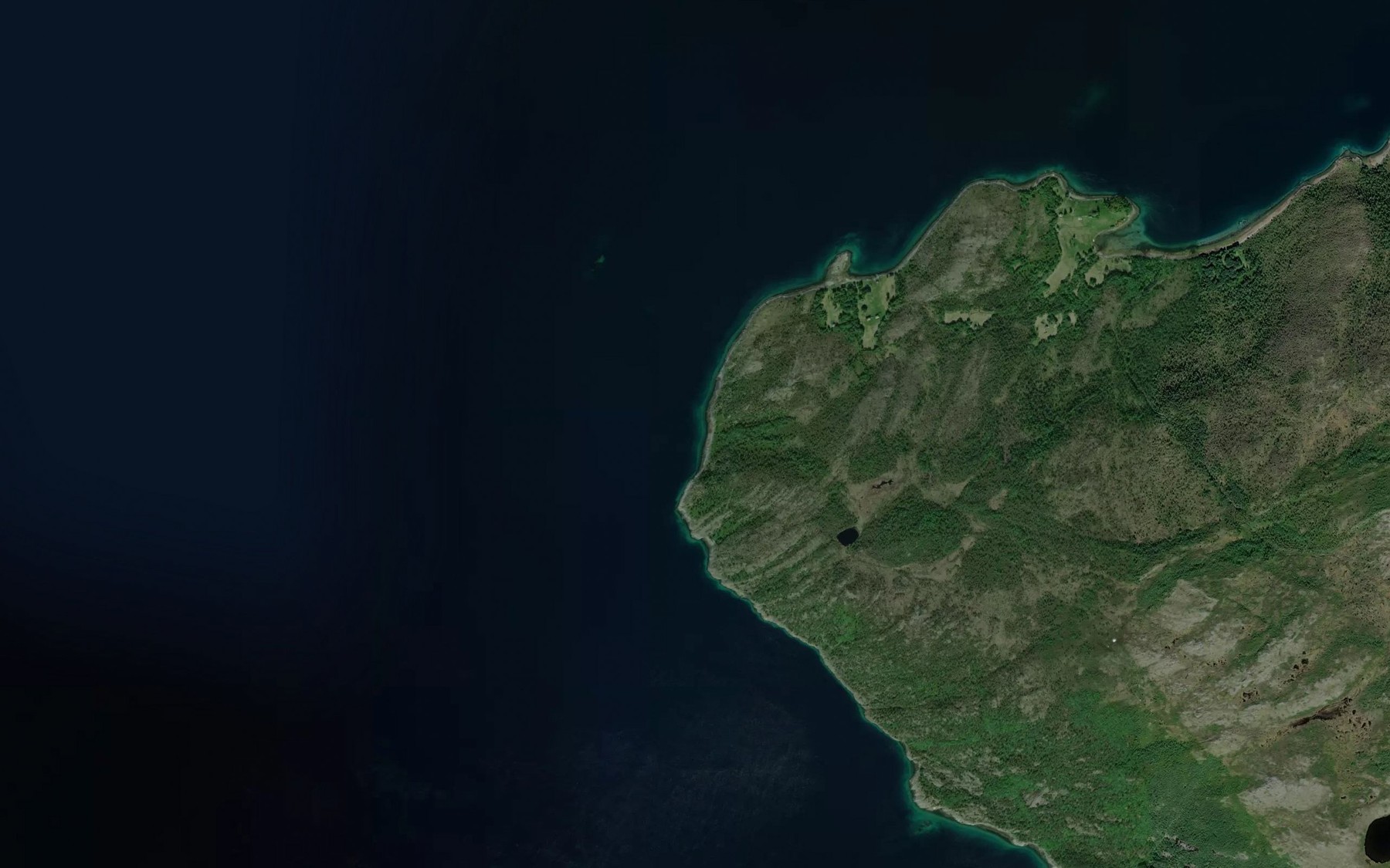 Satellite map of the Skogvika