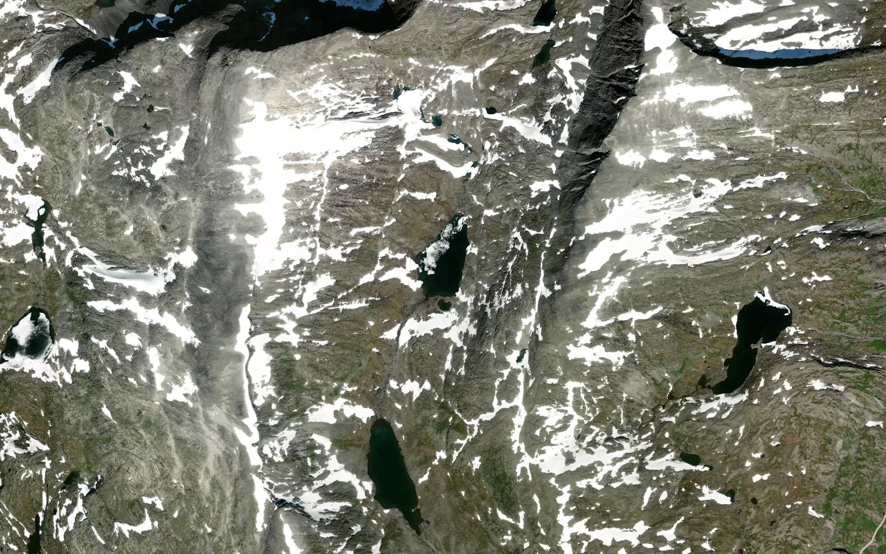 Satellite map of the Langdalsvatna