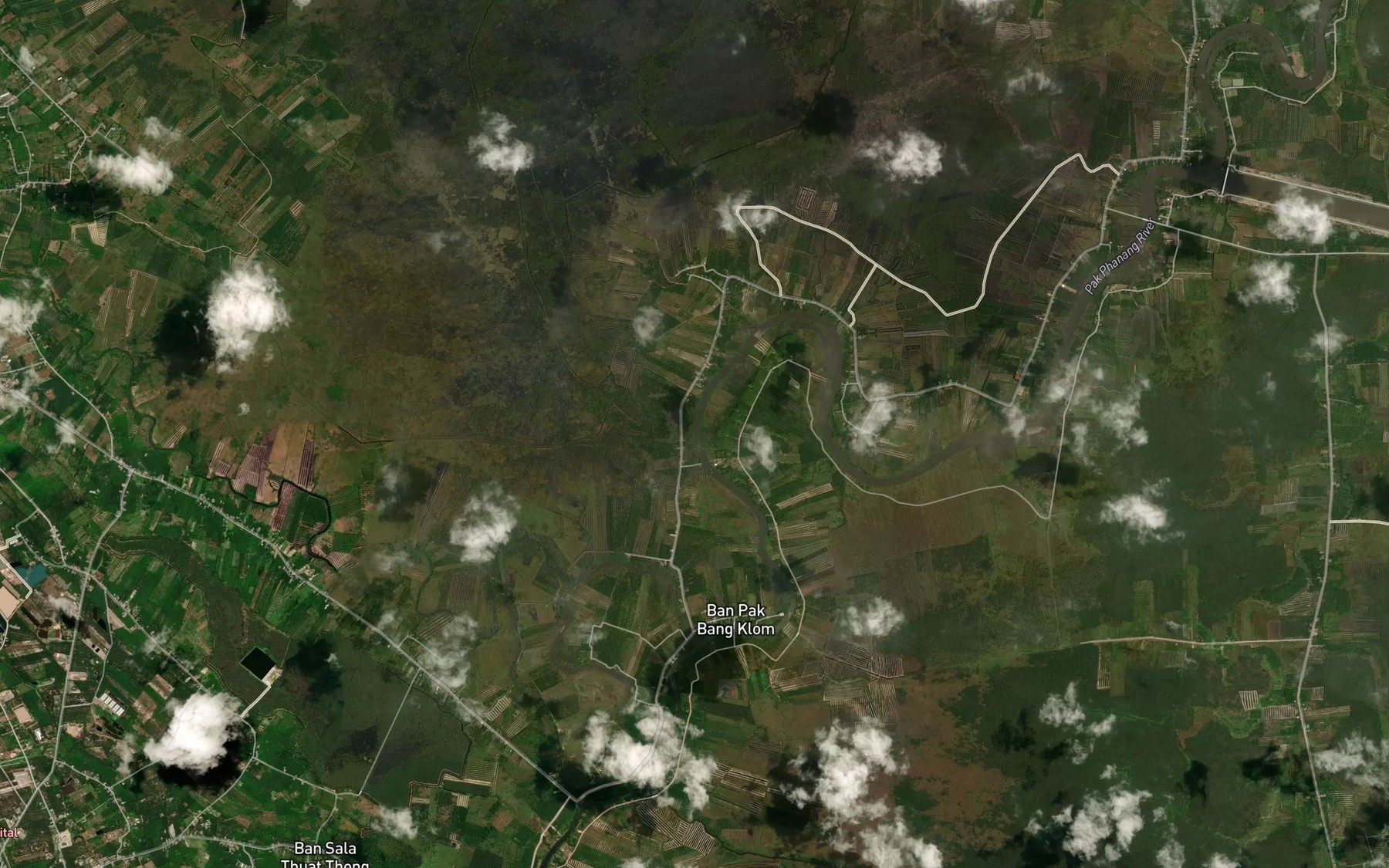 Satellite map of the Bang Thon Ya Krun