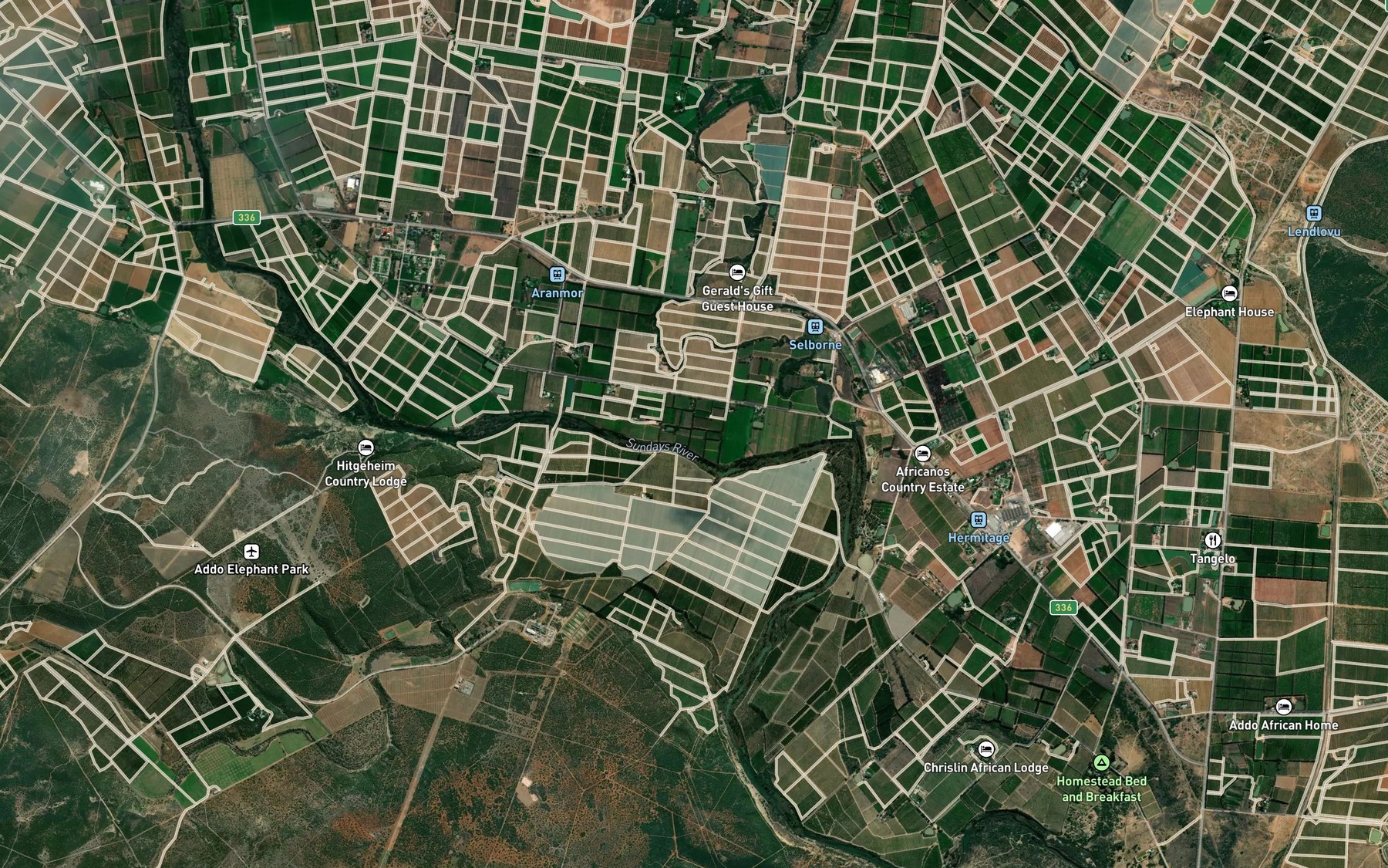 Satellite map of the Kromrivier