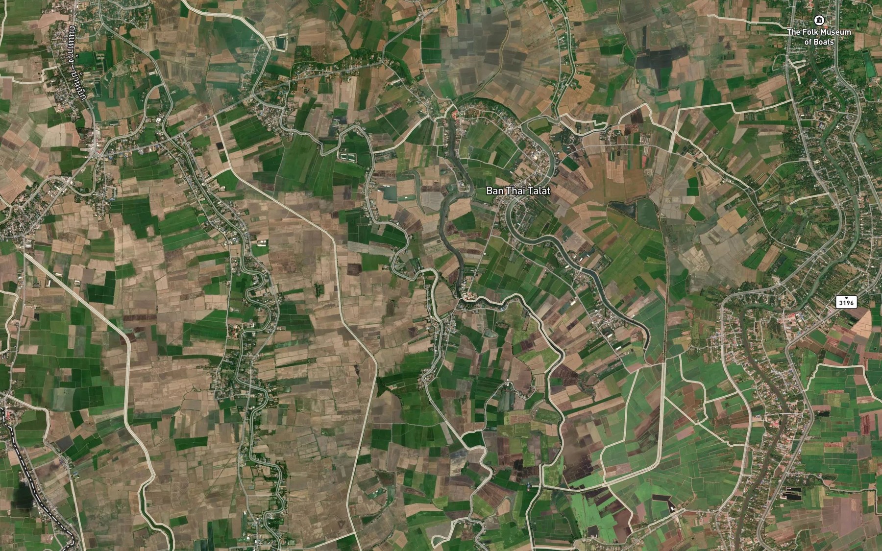 Satellite map of the Khlong Sam Bat