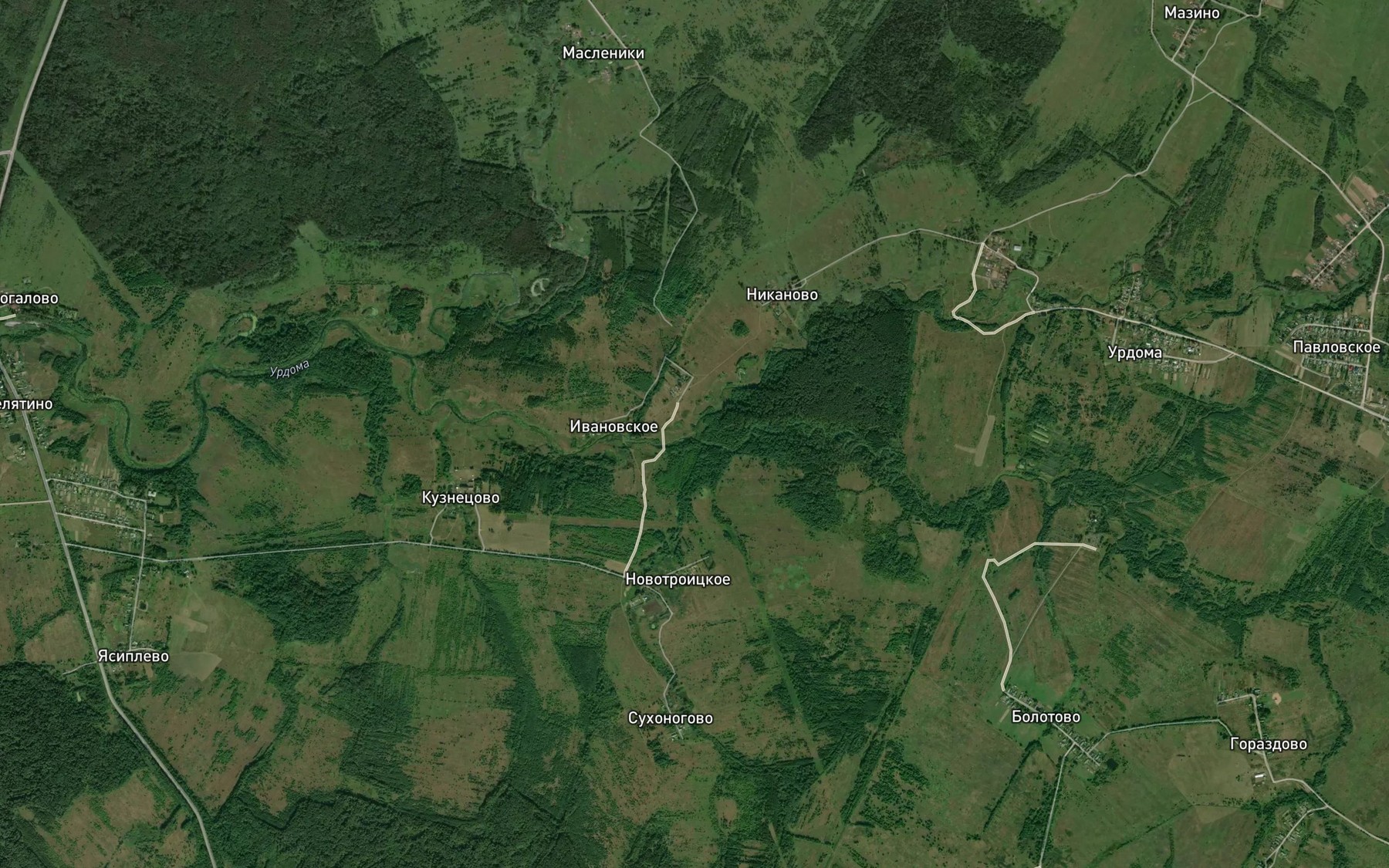 Satellite map of the Svitlitsa
