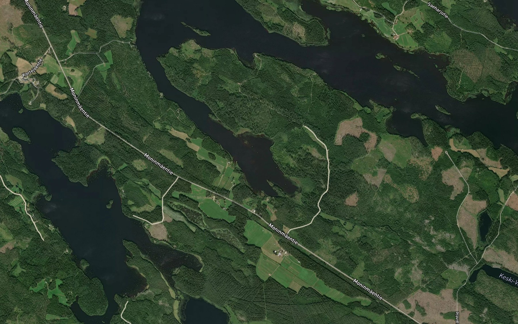 Satellite map of the Lahdenpohja