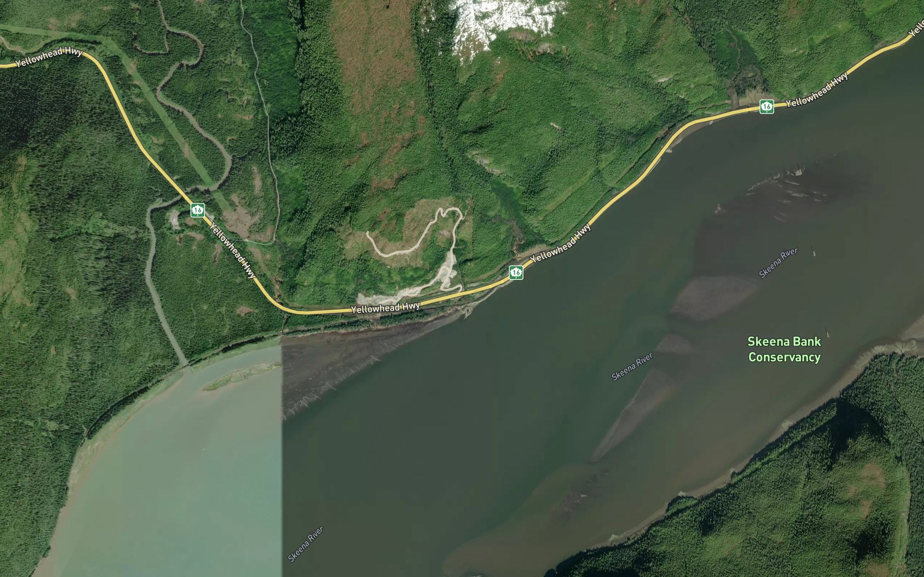 Satellite map of the Stapledon Creek