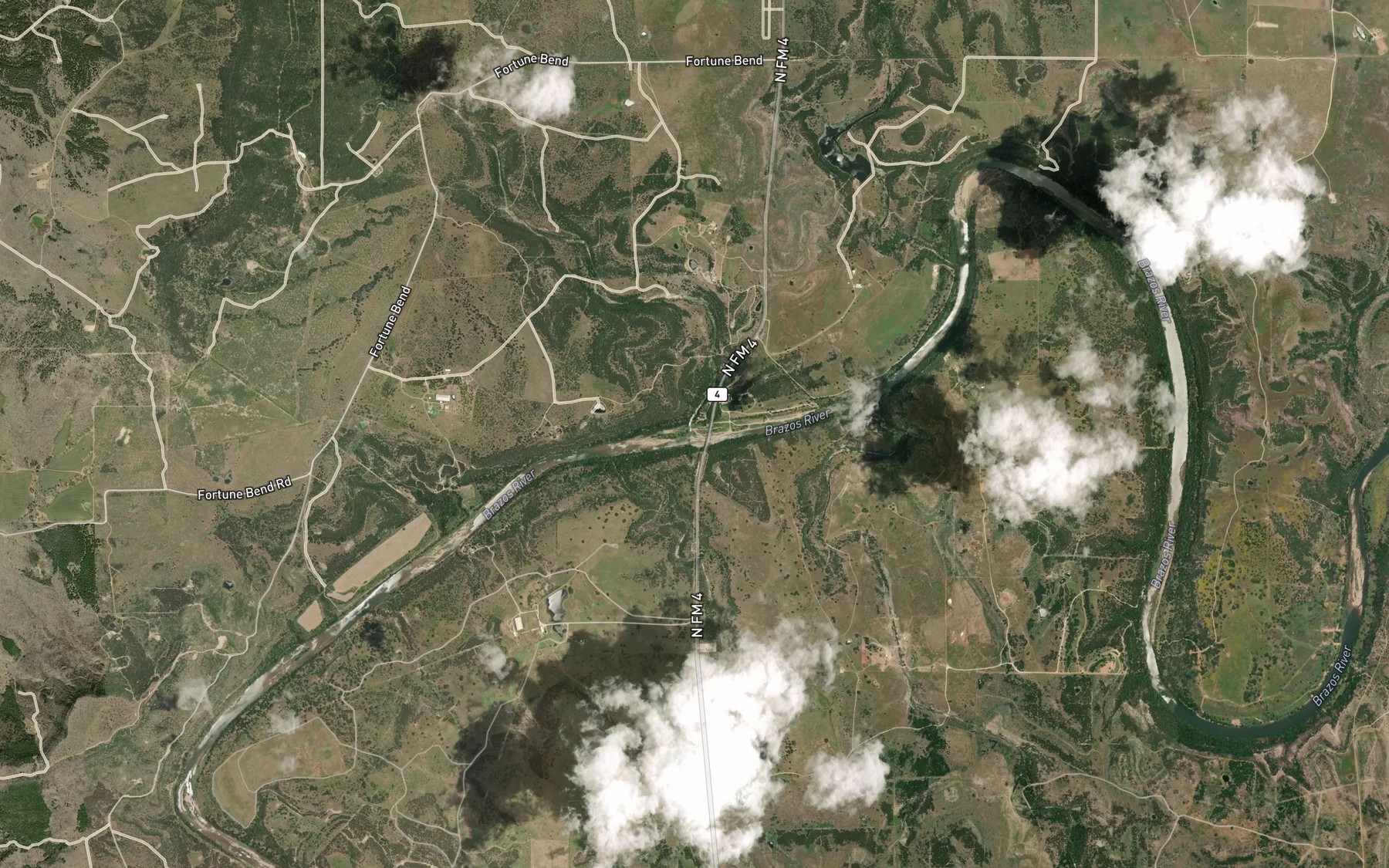 Satellite map of the Dark Valley Creek