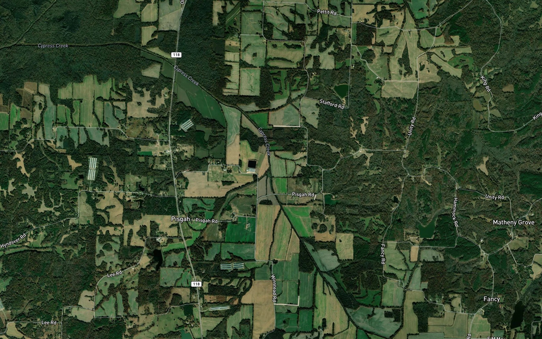 Satellite map of the Owl Branch