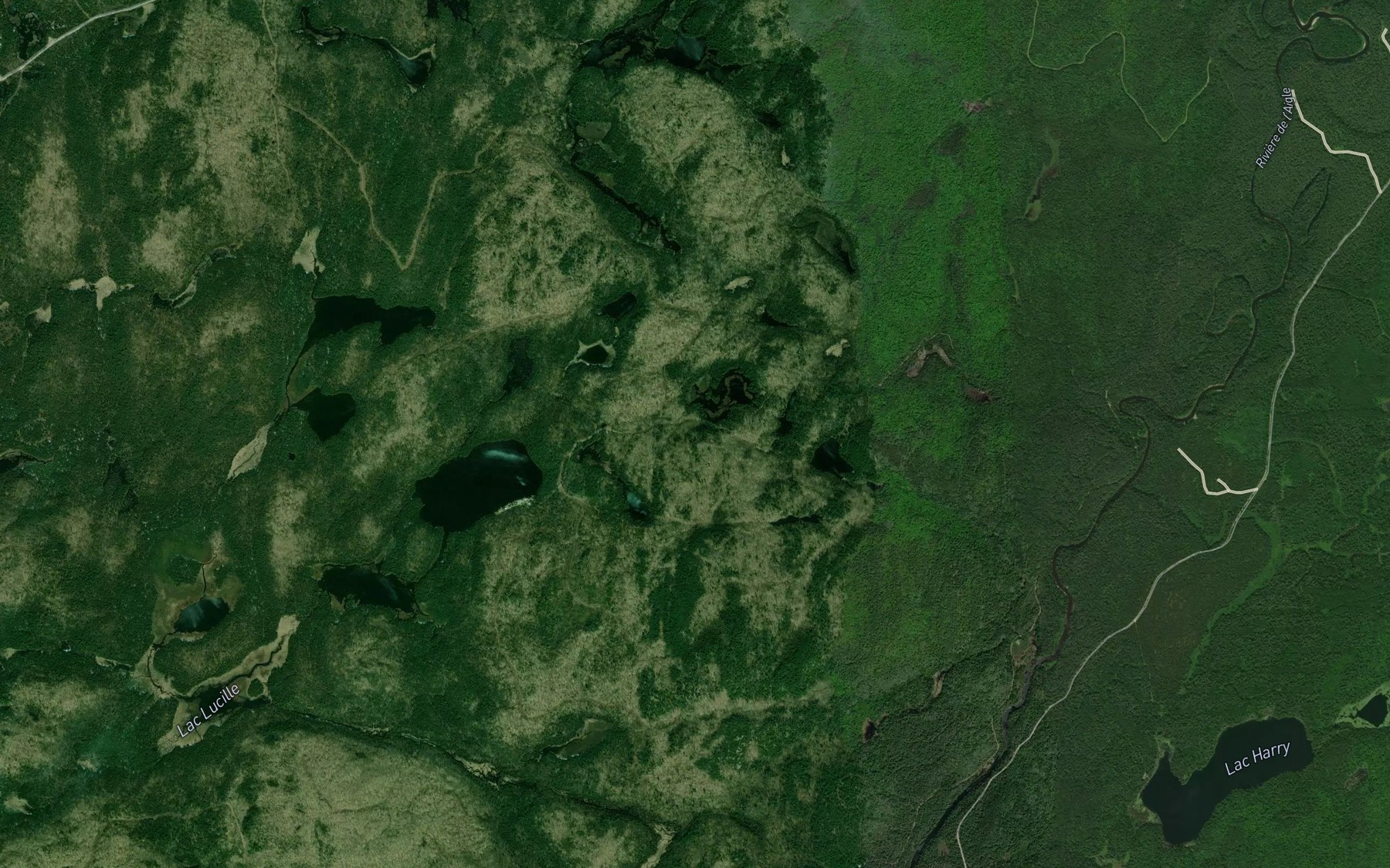 Satellite map of the Lac Menard