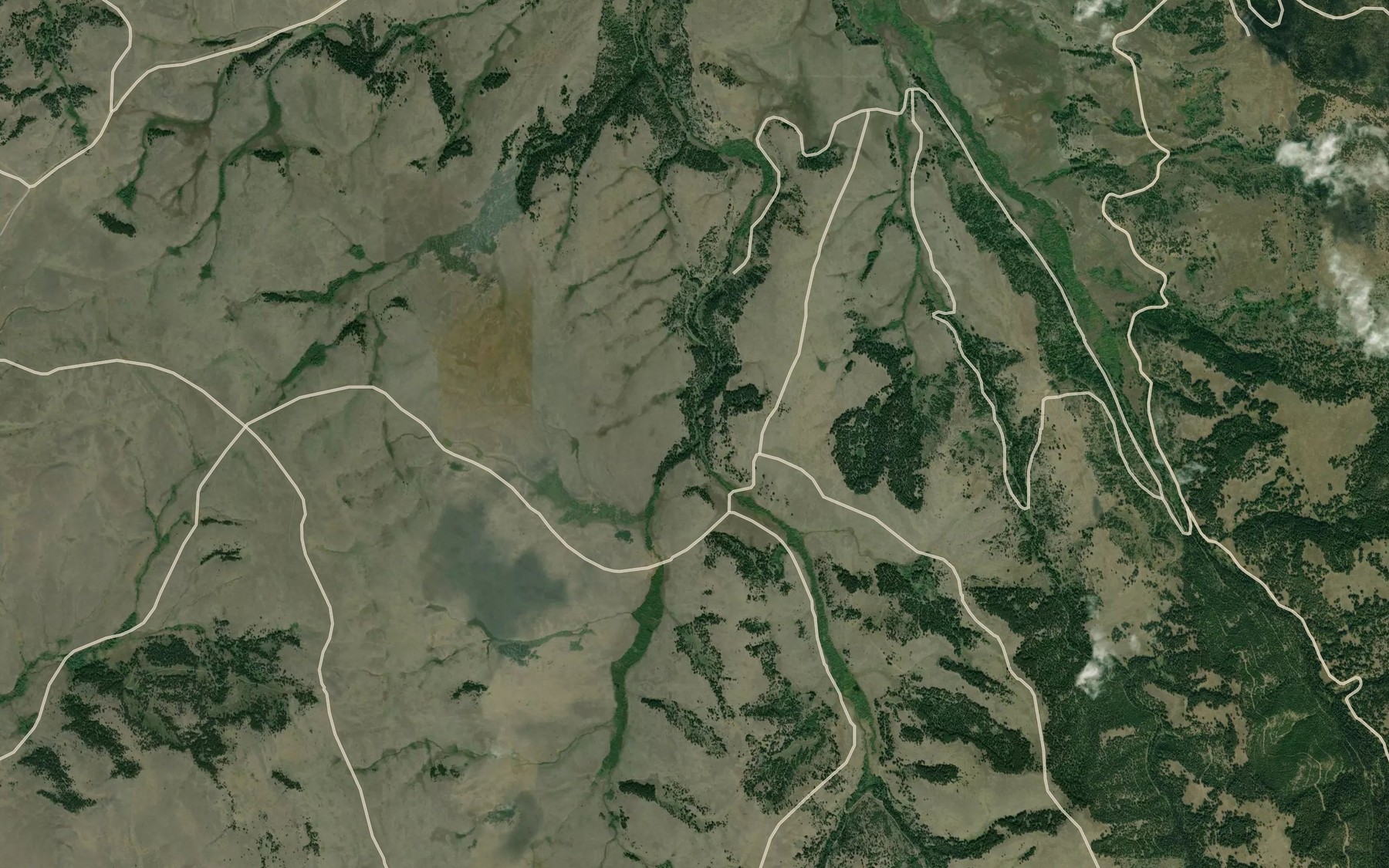 Satellite map of the West Fork Spotted Dog Creek