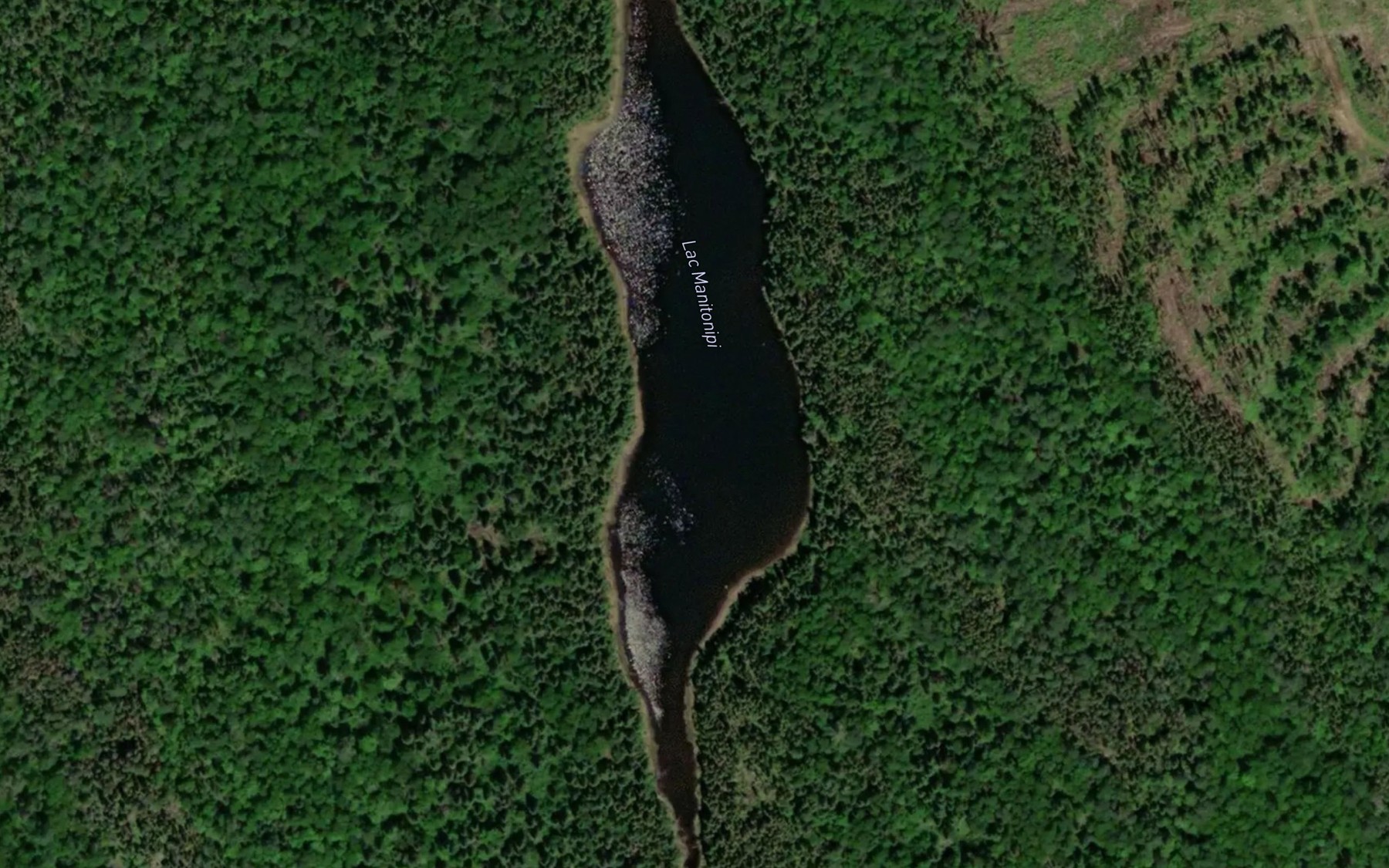 Satellite map of the Lac Manitonipi